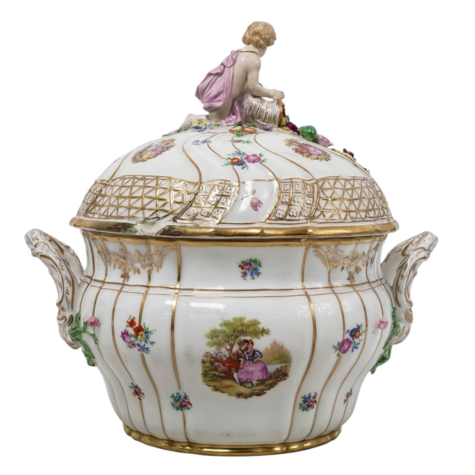 Antique German KPM Porcelain Lidded Tureen - 6