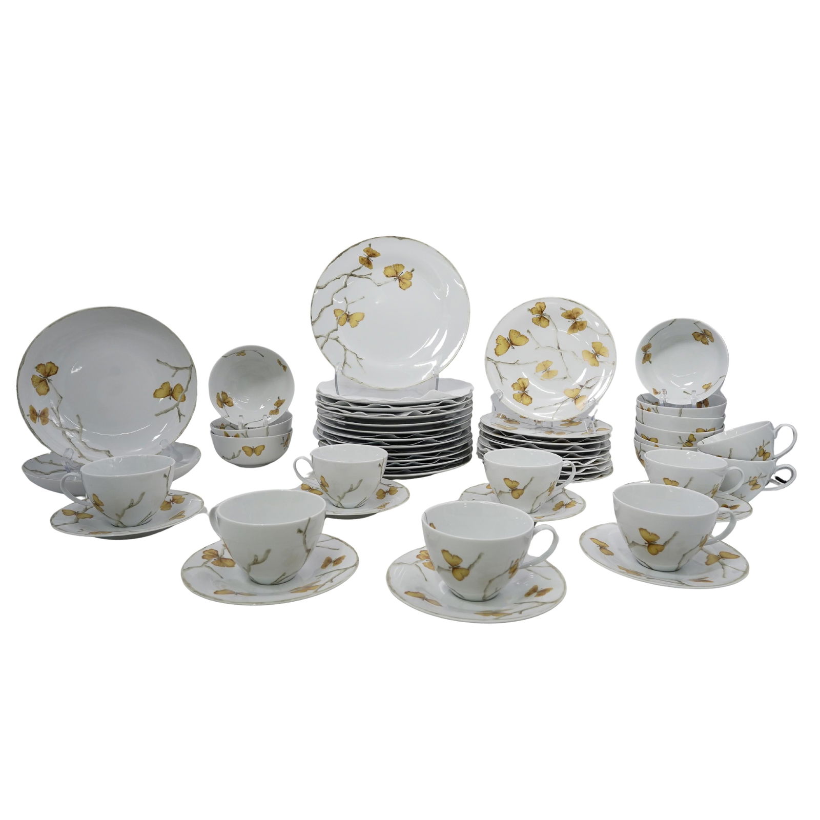 (47 Pc) Michael Aram “Butterfly Ginko" Dinnerware Porcelain Set (1 of 6)