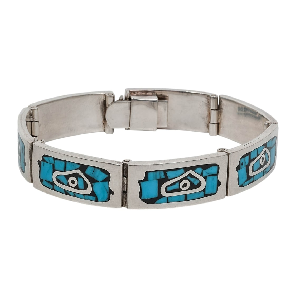 (3 Pcs) Sterling Silver & Hardstone Link Bracelets - 2