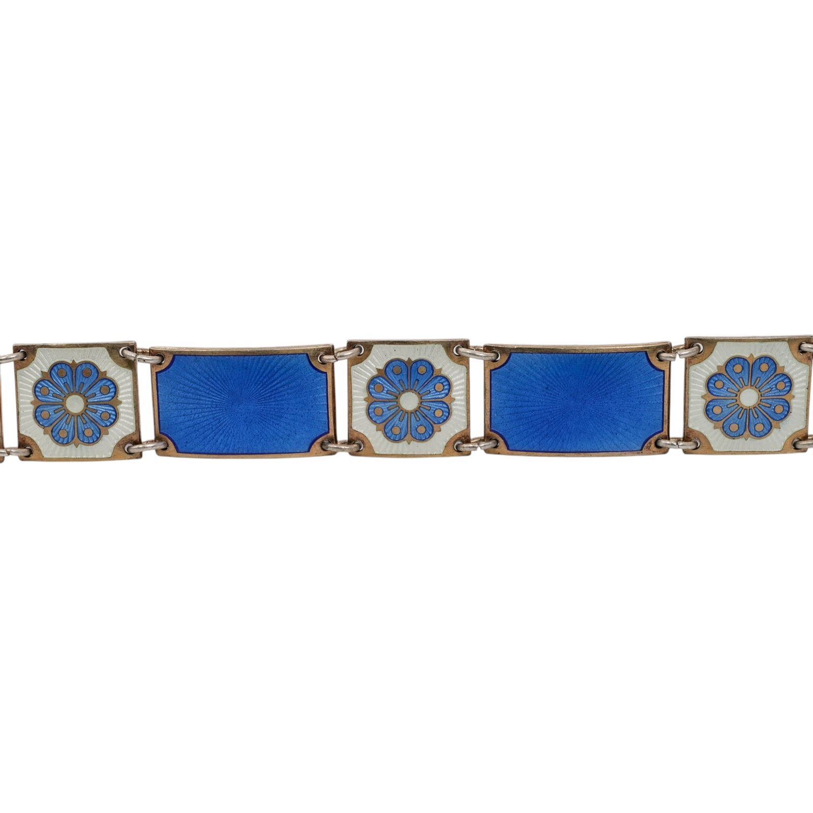 David Andersen Sterling Silver Guilloche Enamel Bracelet - 4