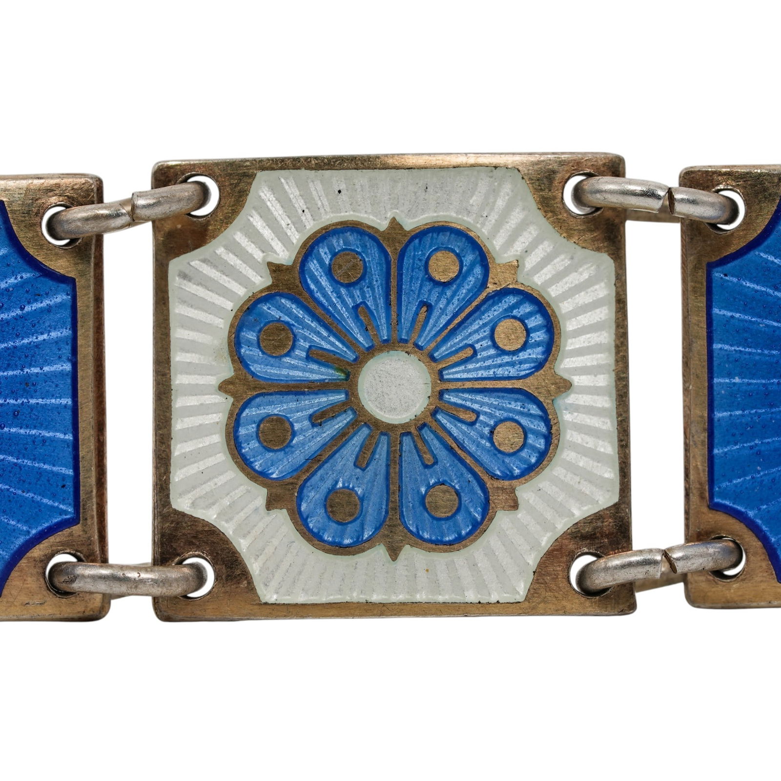 David Andersen Sterling Silver Guilloche Enamel Bracelet - 8