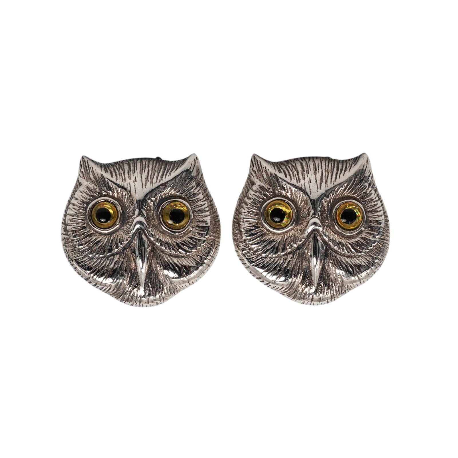 Sterling Silver Owl Head Cufflinks - 2