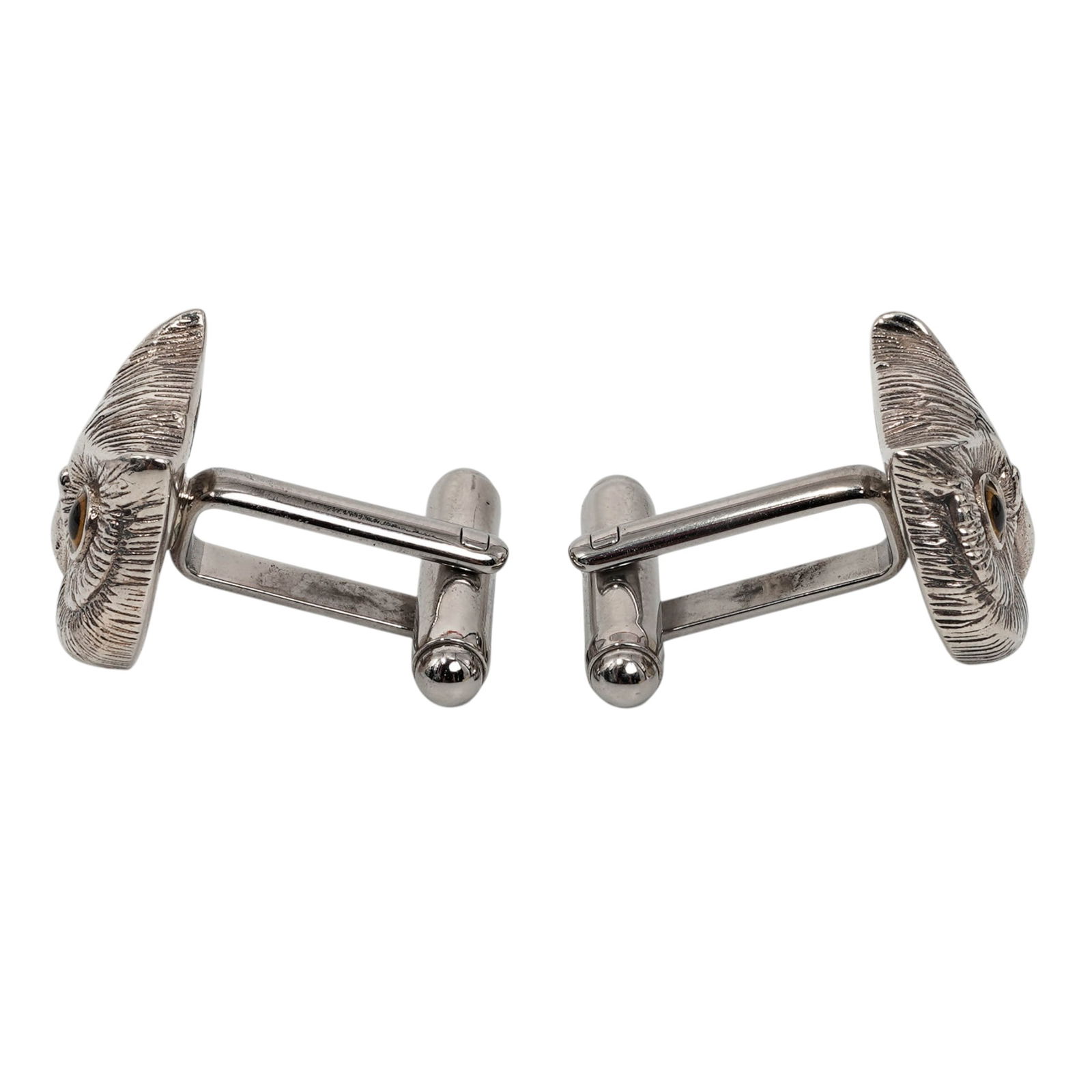 Sterling Silver Owl Head Cufflinks - 4