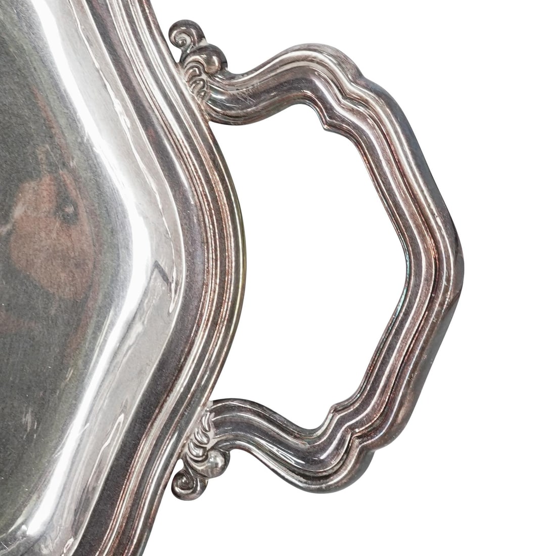 Antique 800 Silver Serving Tray - 3