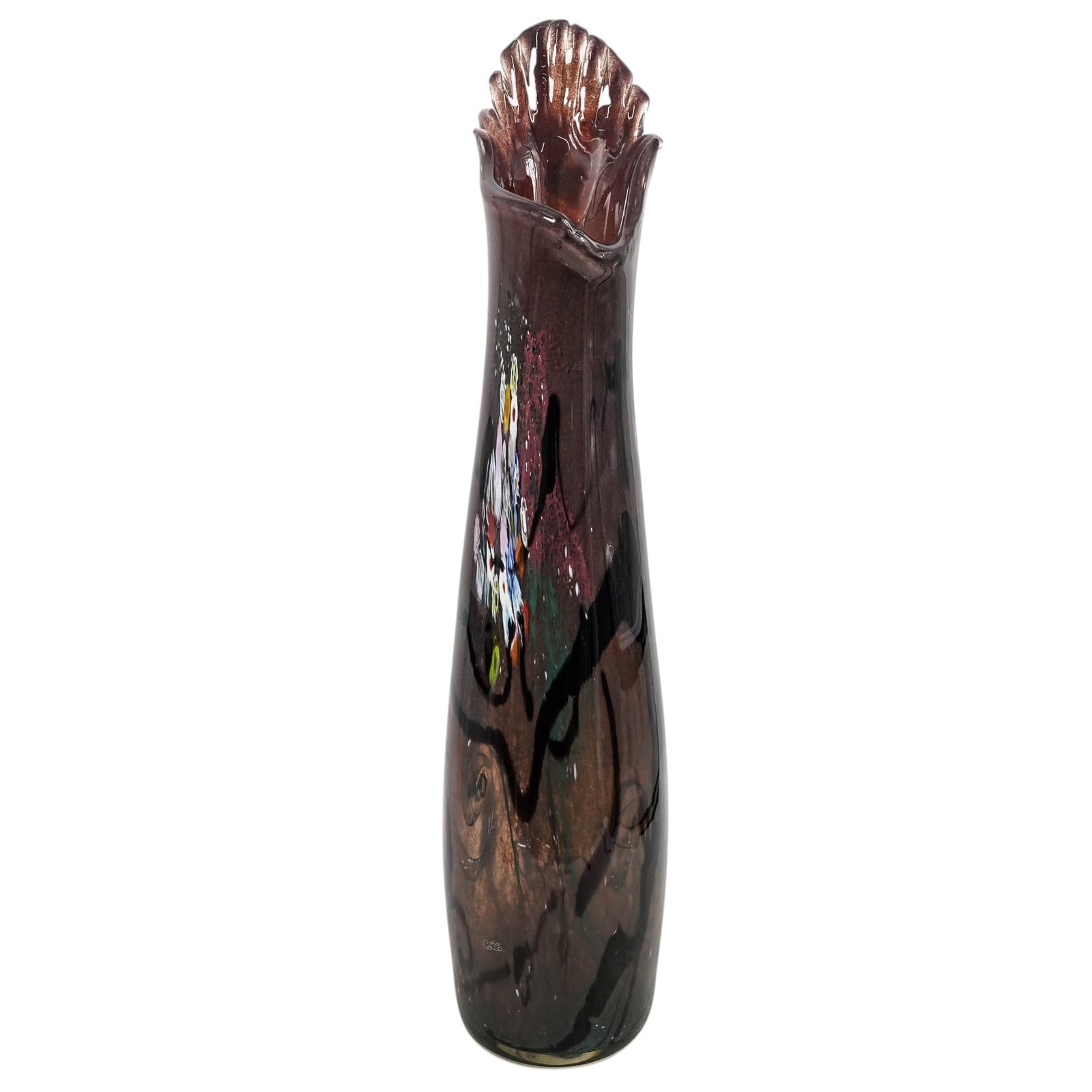 Murano Glass Floor Vase, Signed (1 of 9)