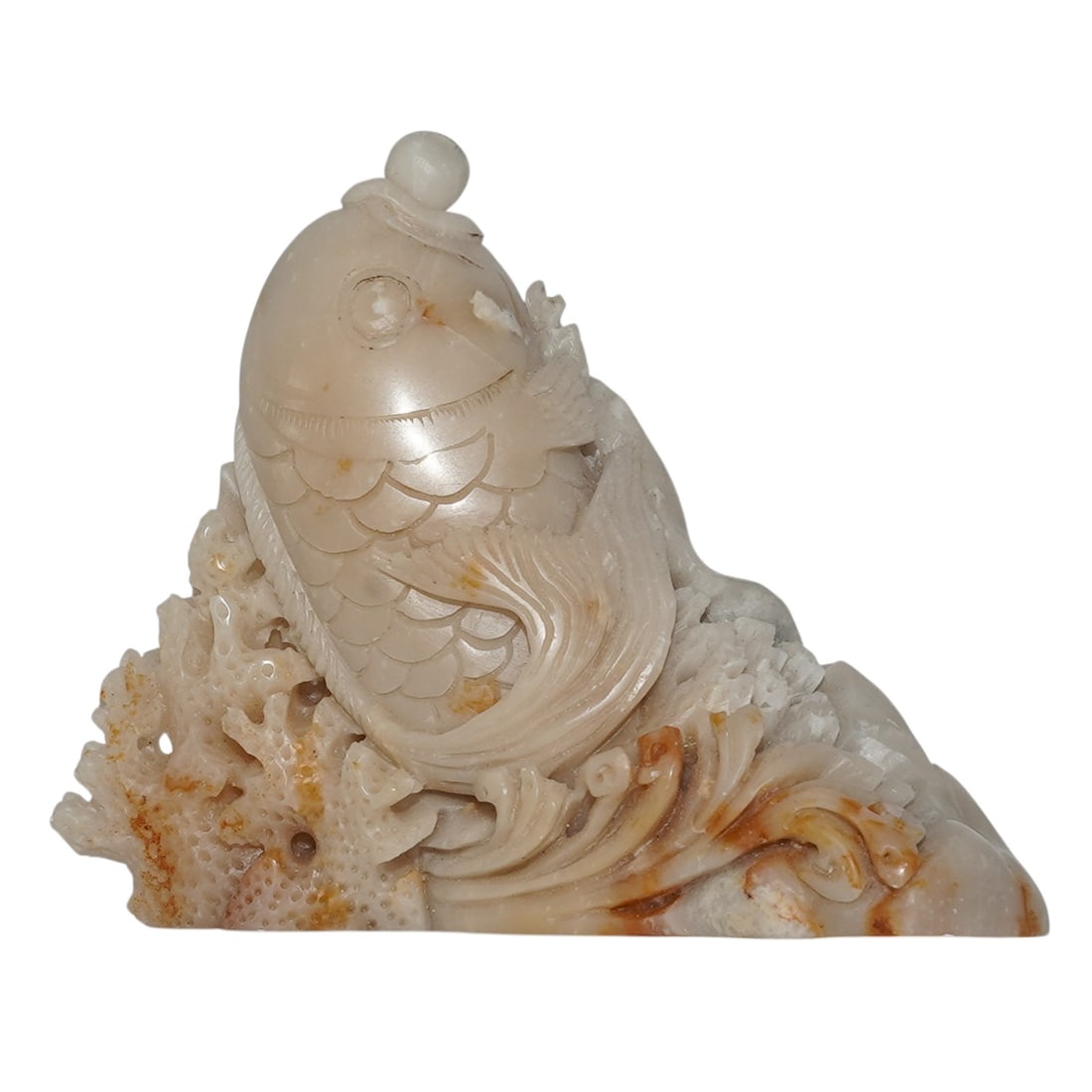 Chinese Soapstone Carp Fish Carving (1 of 5)