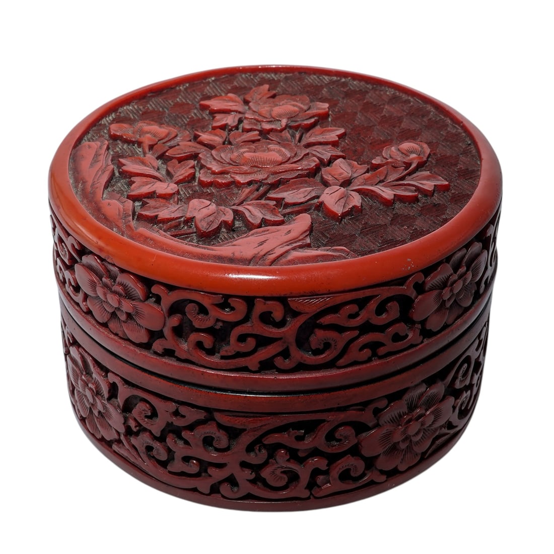 Antique Chinese Cinnabar Lotus Box (1 of 7)
