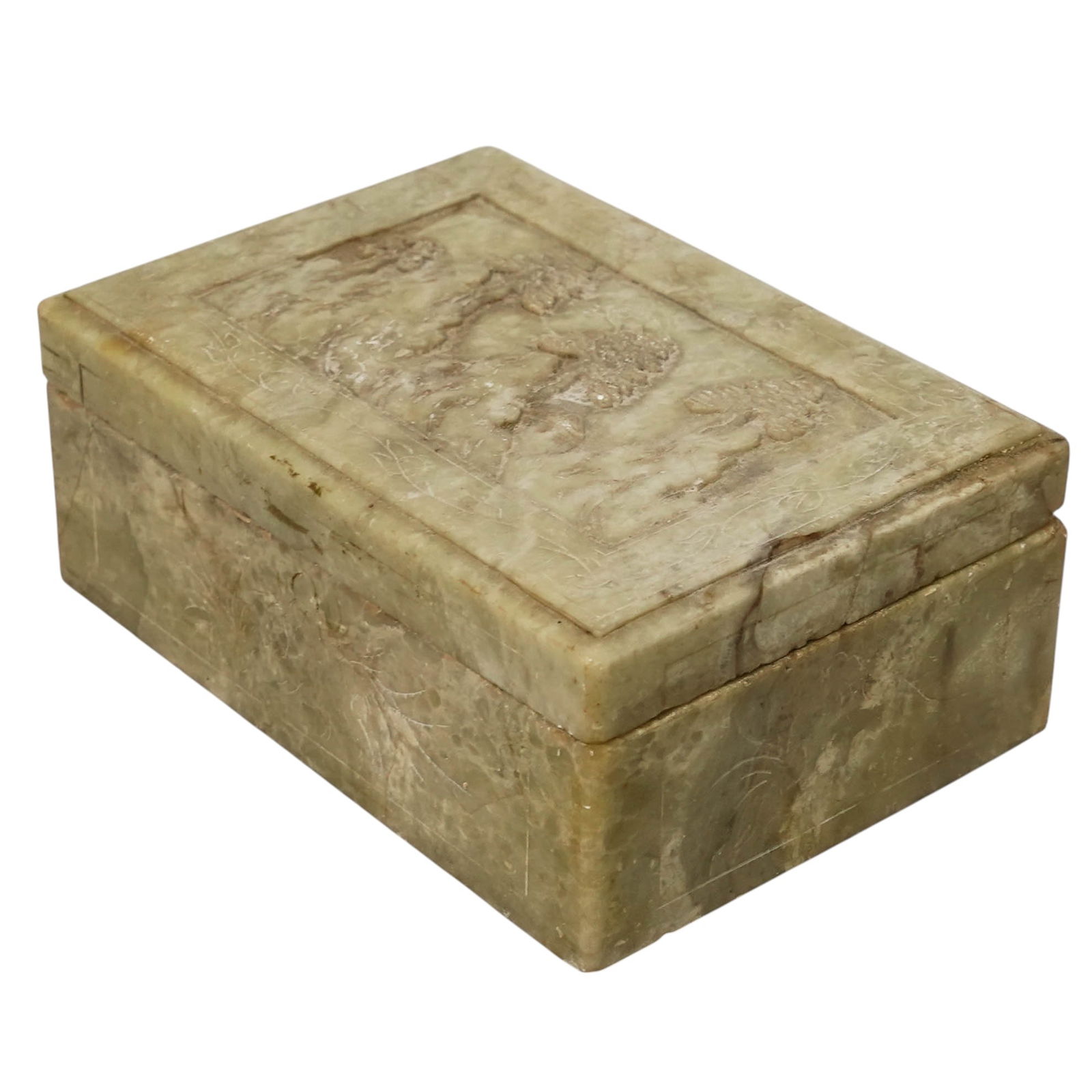 Chinese Carved Soapstone Box (1 of 6)