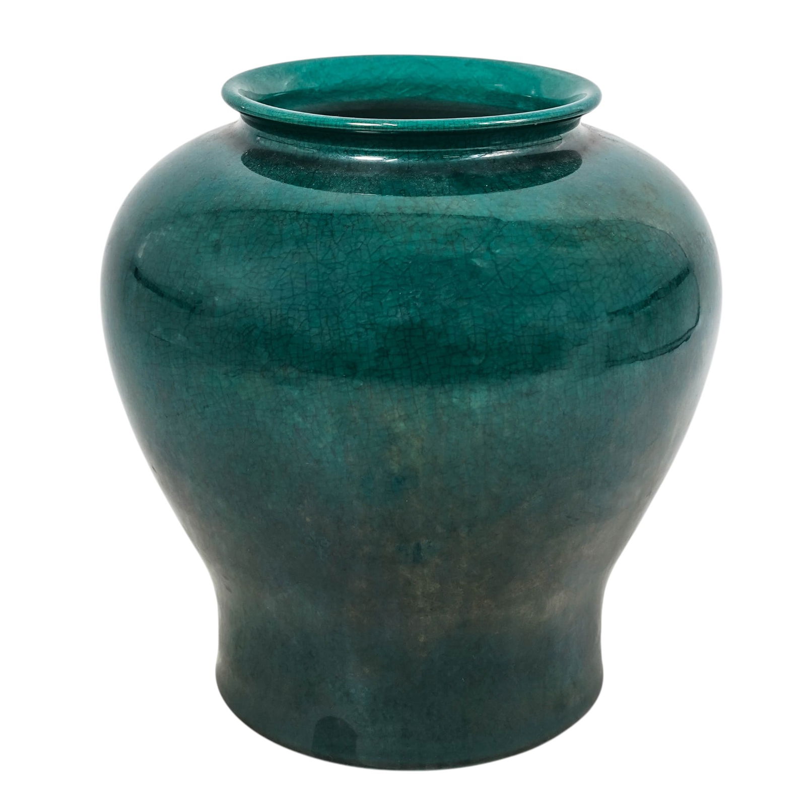 Chinese Republic Green Monochrome Porcelain Jar (1 of 7)