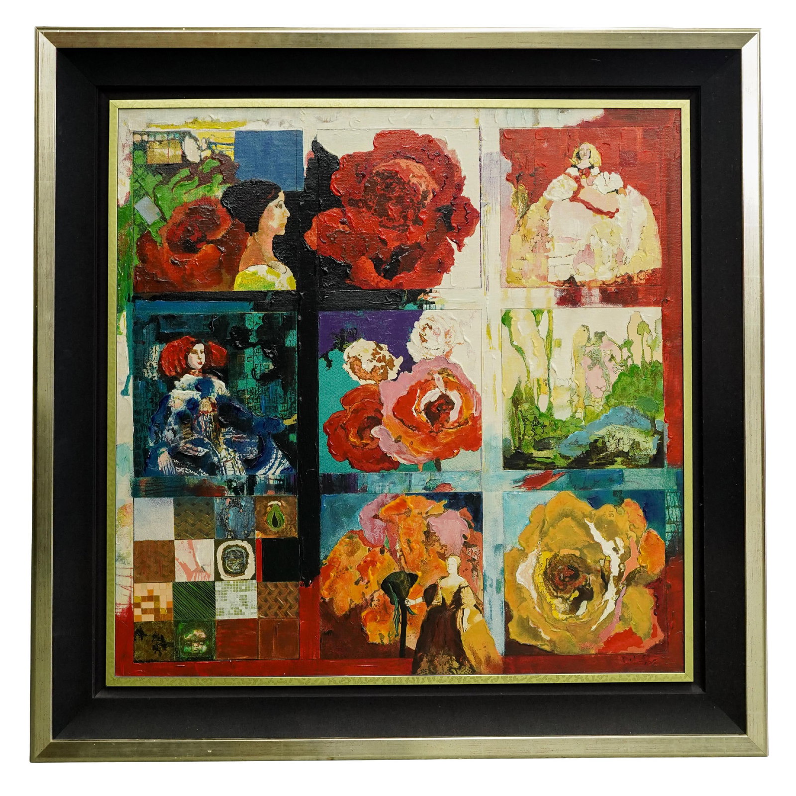 Patricia Nix (American, b. 1938) "Garden Party" Giclee on Canvas: Patricia Nix (American, b. 1938) "Garden Party" Giclee on CanvasLate 20th-early 21st century, AmericanA hand-embellished giclee on canvas by Patricia Nix (American, born 1938) titled "Garden Party" (a