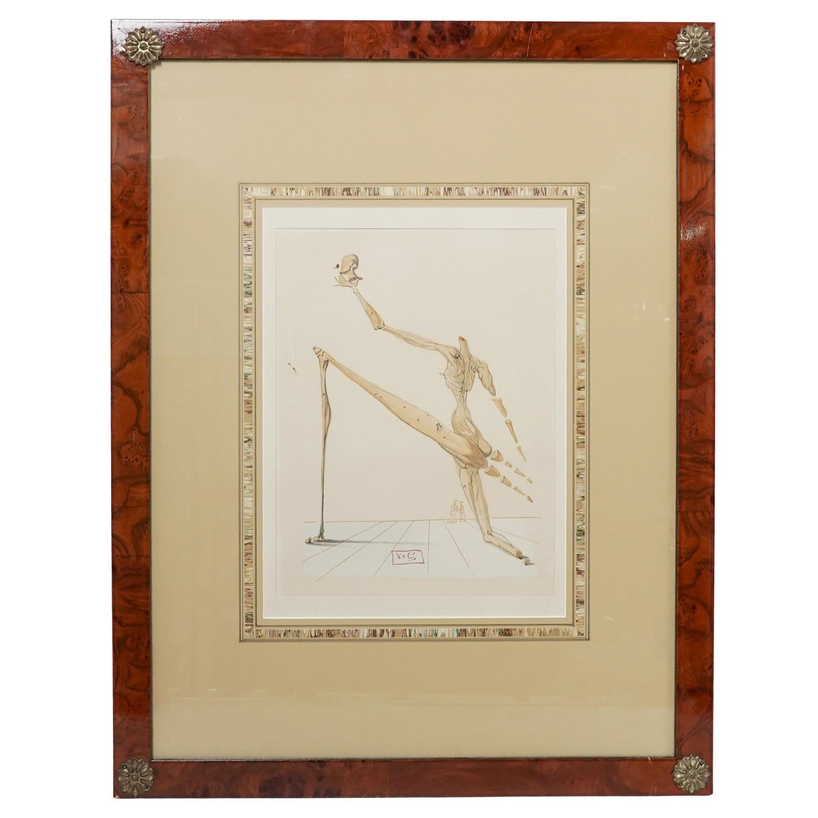 Salvador Dali (Spanish, 1904-1989) "Bertrand de Born" Woodcut Print: Salvador Dali (Spanish, 1904-1989) "Bertrand de Born" Woodcut Print20th century, SpanishA woodcut print of "Bertrand de Born", part of Salvador Dali's (Spanish, 1904-1989) "Divine Comedy" series, orig