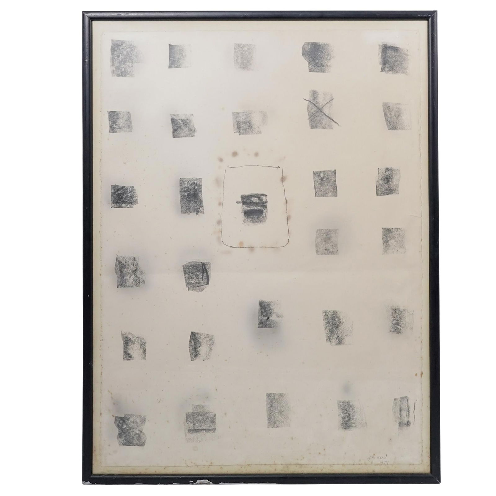 Minimalist Signed Drawing On Paper Painting (1 of 4)