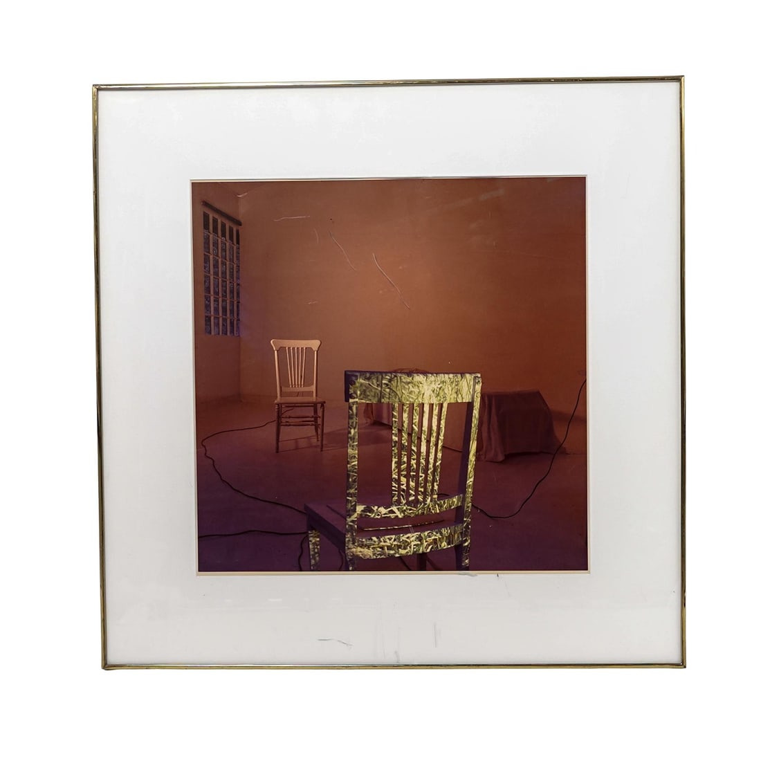 Lauri Novak (American) "Grass Chair" Ektacolor Photograph: Lauri Novak (American) "Grass Chair" Ektacolor Photograph 1984, American A ektacolor paper photograph titled "Untitled (Grass Chair)" by American photographer Lauri Novak. It is marked on verso with