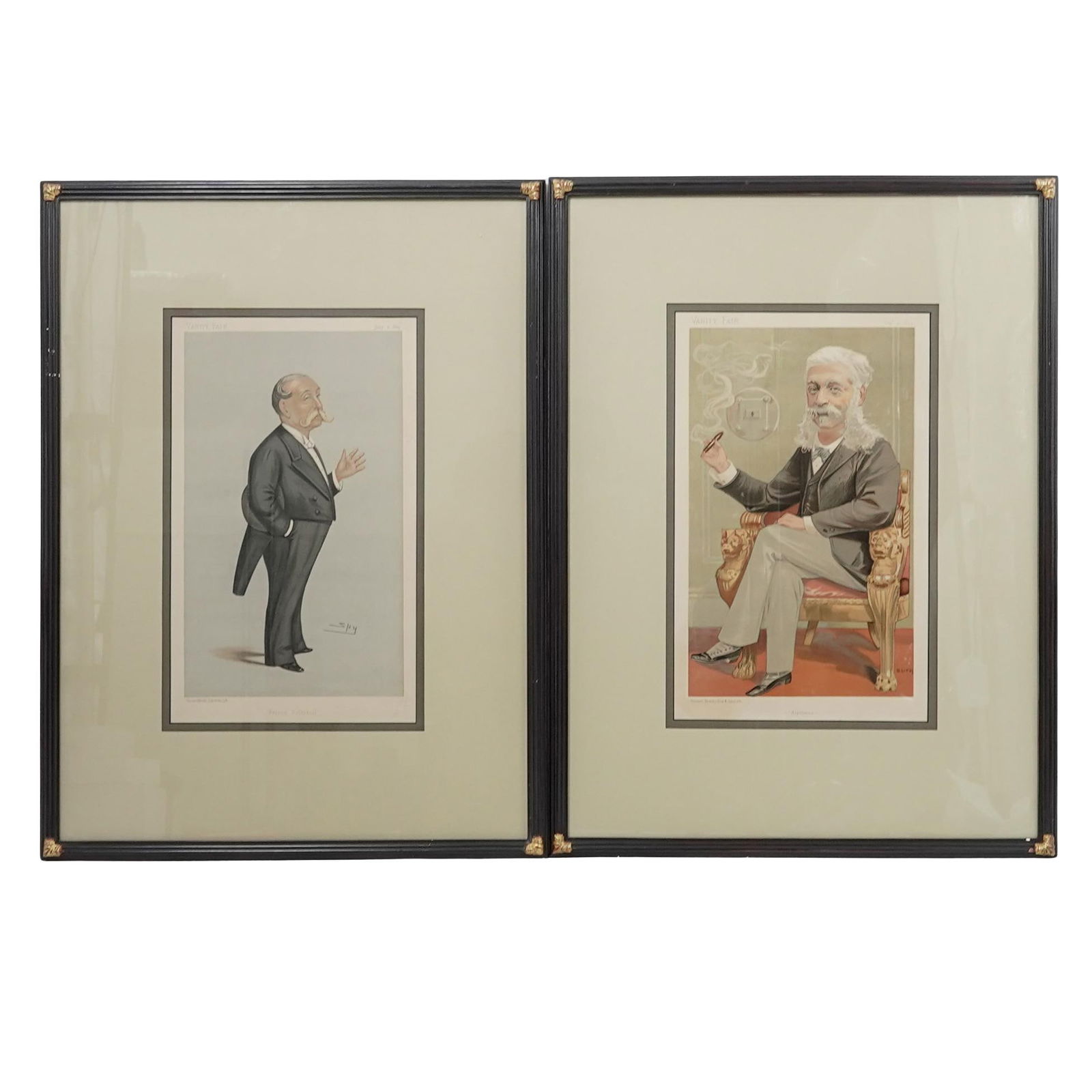 (2 pcs) Vanity Fair "Alphonse" & "Prince Soltykoff" Caricatures Prints (1 of 10)