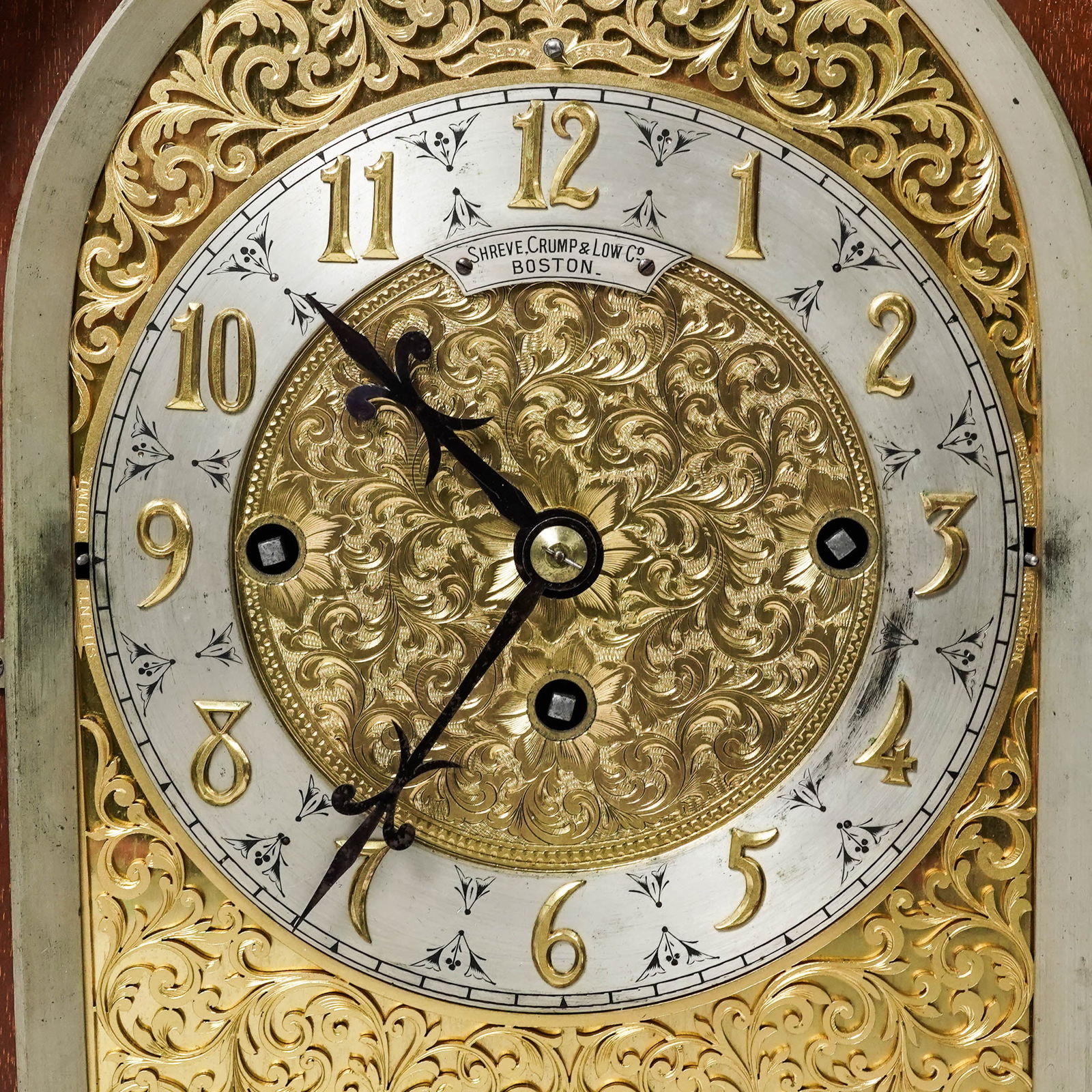 Antique Shreve Crump & Low Co. Wooden Bracket Clock - 5