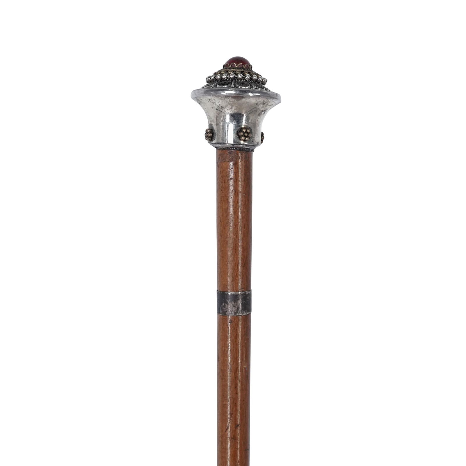 Antique Ornate Wood, Sterling Walking Stick (1 of 6)