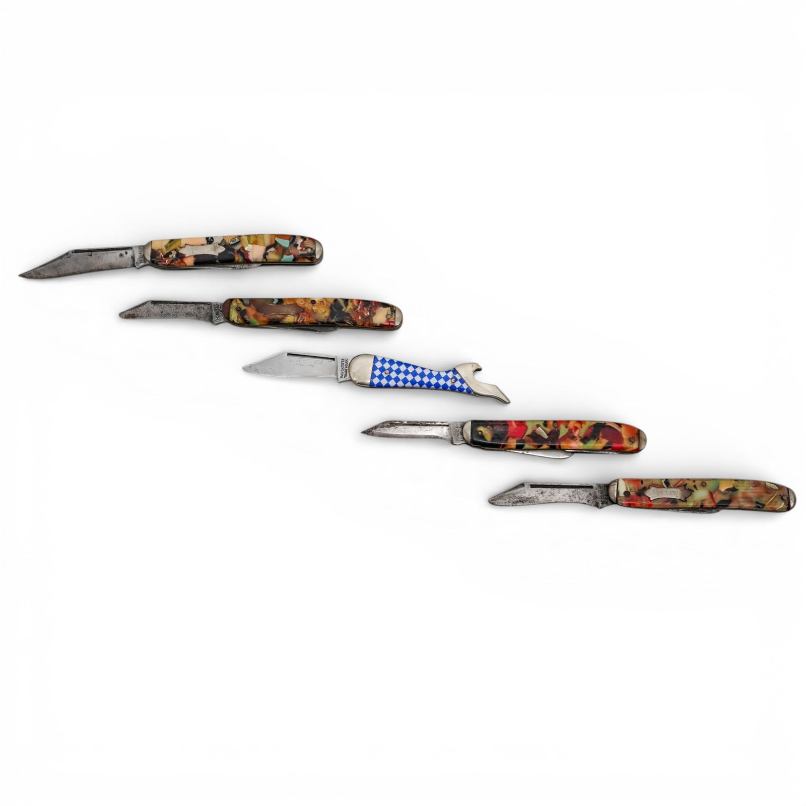 (5 Pc) 1930s Kent USA & Winchester Pocket Knives (1 of 8)