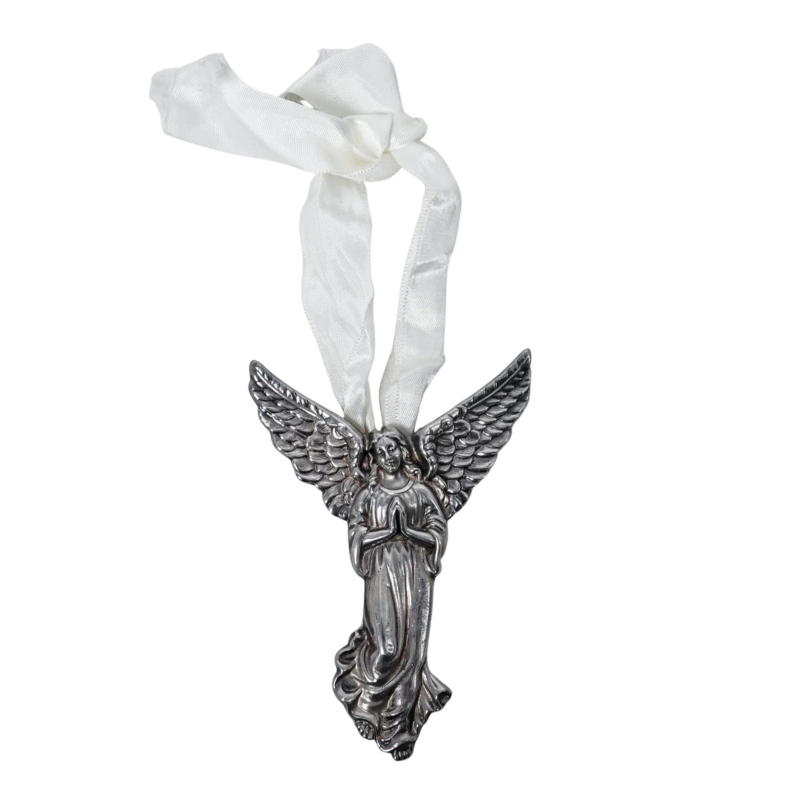 Vintage Solid Silver Angel Pendant