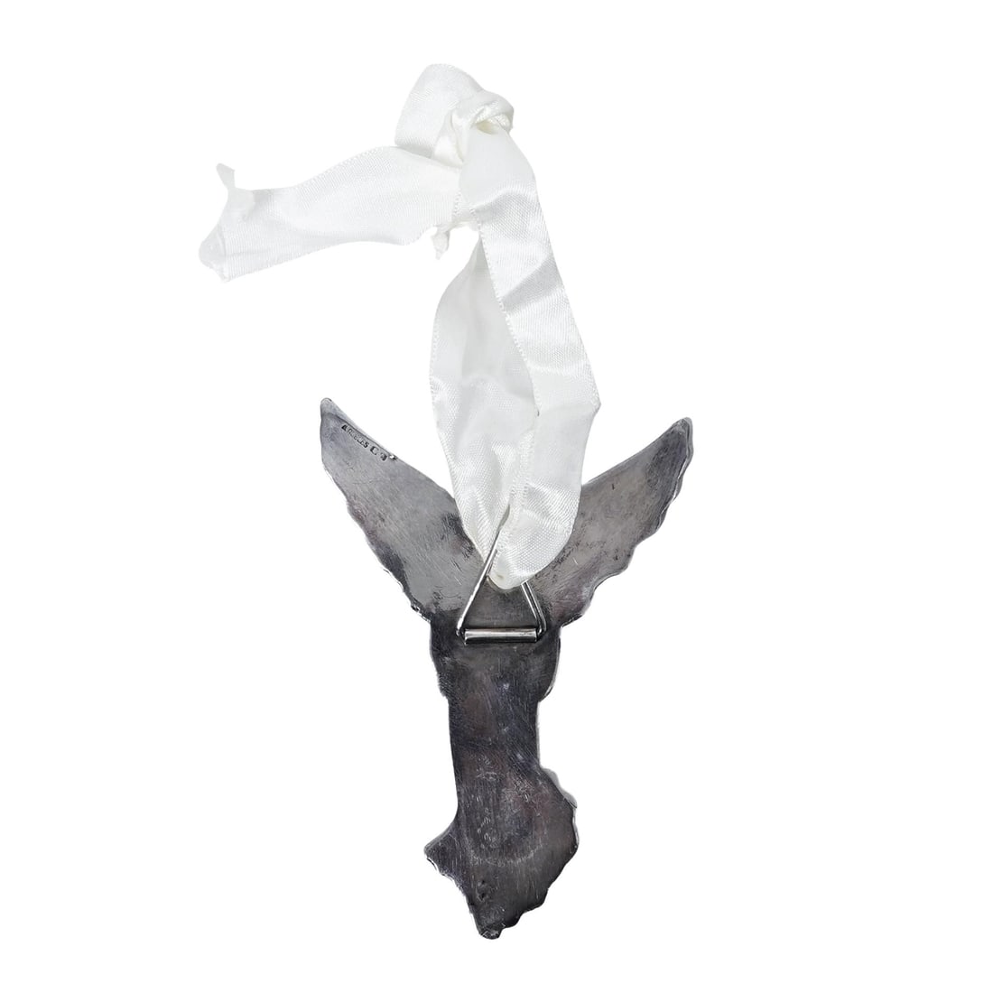 Vintage Solid Silver Angel Pendant - 2