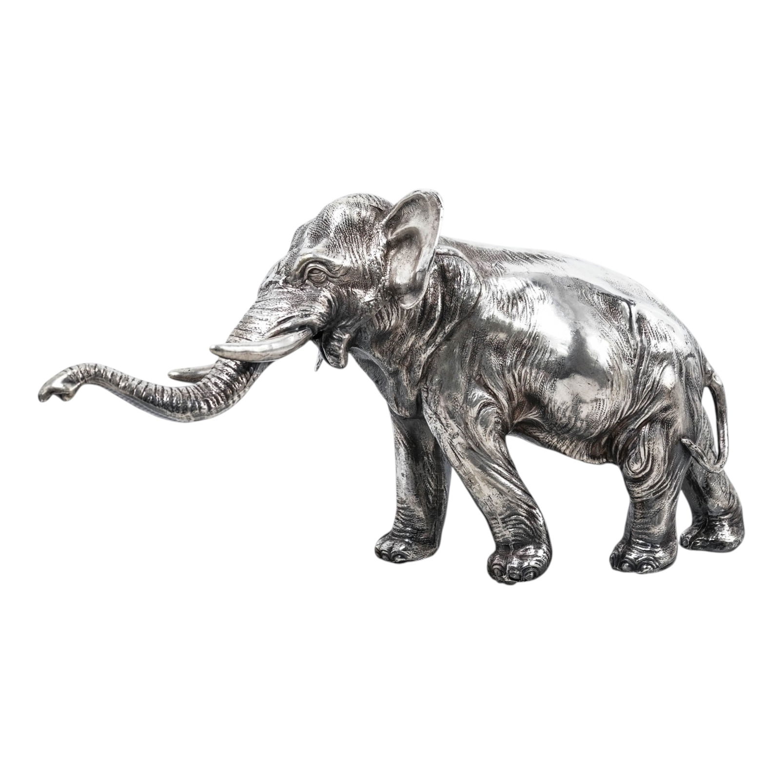 Silver Plated Elephant sculpture (1 of 7)
