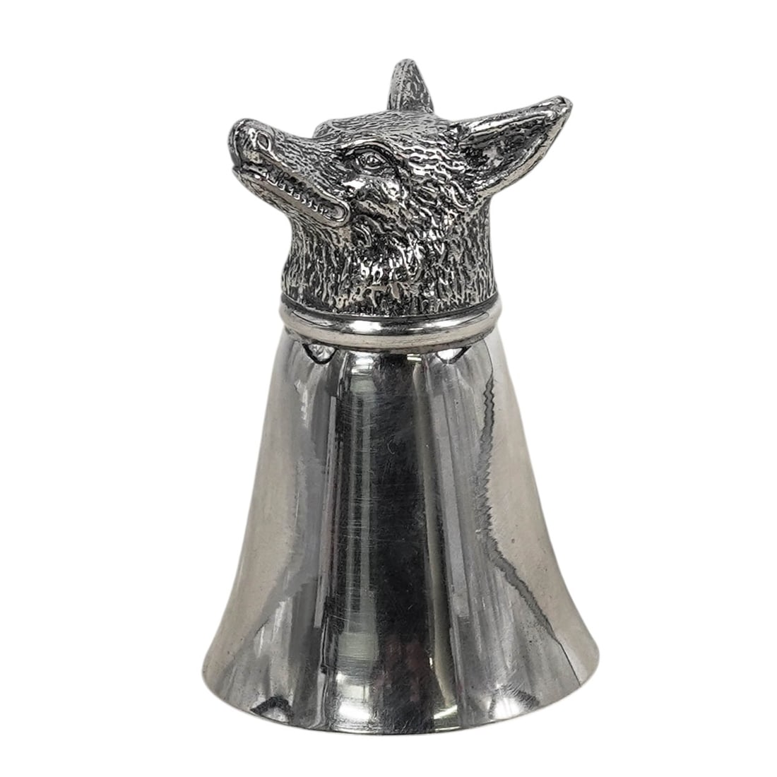 Vintage Silverplated Fox Head Stirrup Cup (1 of 6)