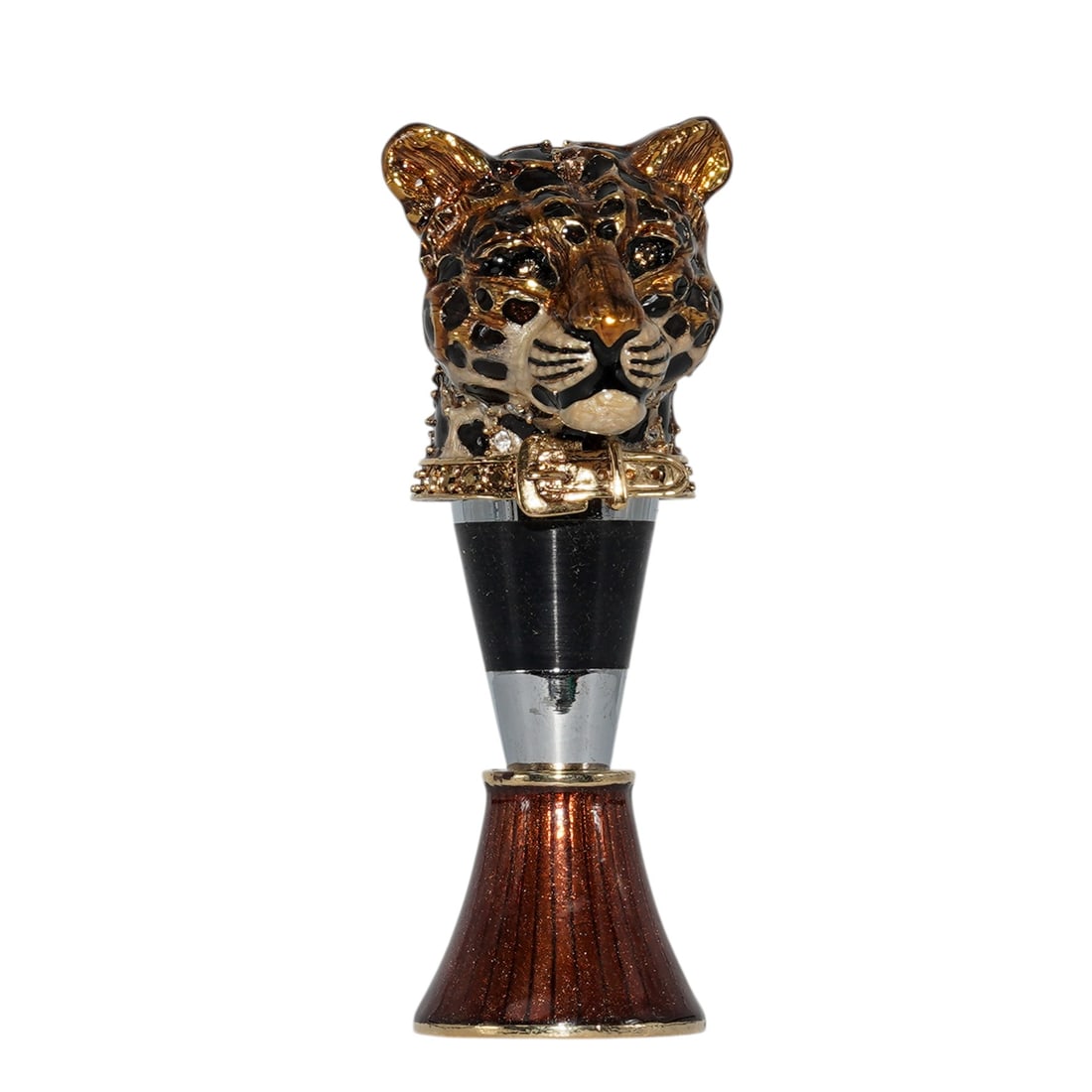 Jay Strongwater Enameled Leopard Stopper (1 of 6)