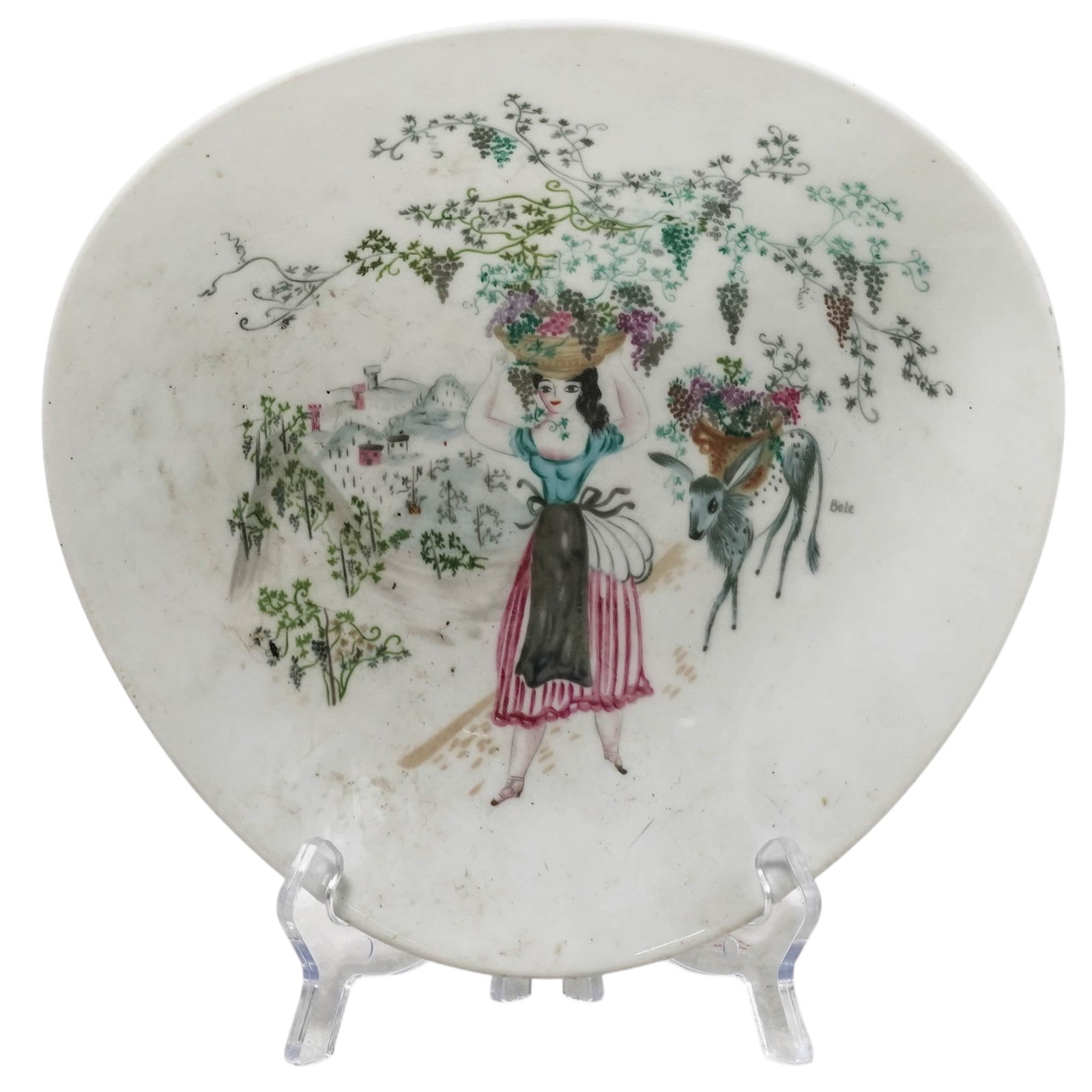 Mid Century Rosenthal Bele Bachem Porcelain Art Bowl: Mid Century Rosenthal Bele Bachem Porcelain Art BowlMid 20th century, GermanMid-century porcelain art bowl designed by German artist Bele Bachem for Rosenthal in the 1950s. Features a whimsical, hand-