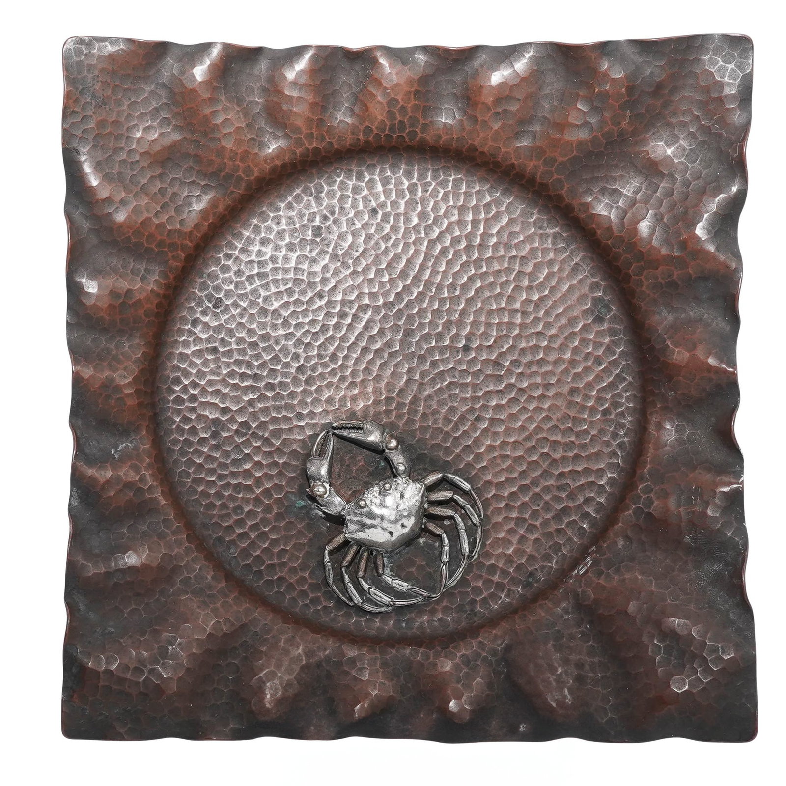 Gorham Style Copper and Sterling Silver Crab Tray (1 of 5)