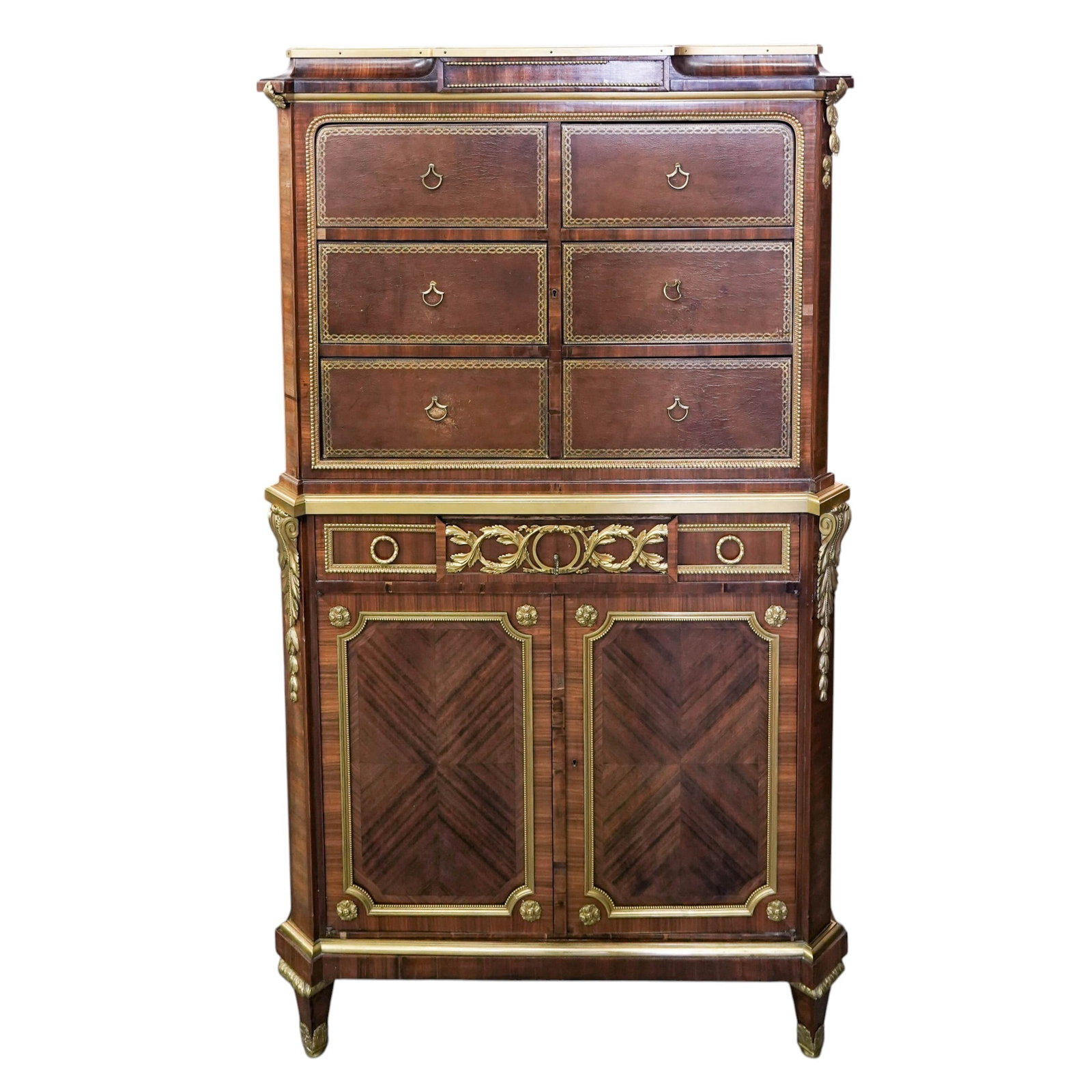 Antique French Louis XVI Style Ormolu Secretaire Cabinet (1 of 12)