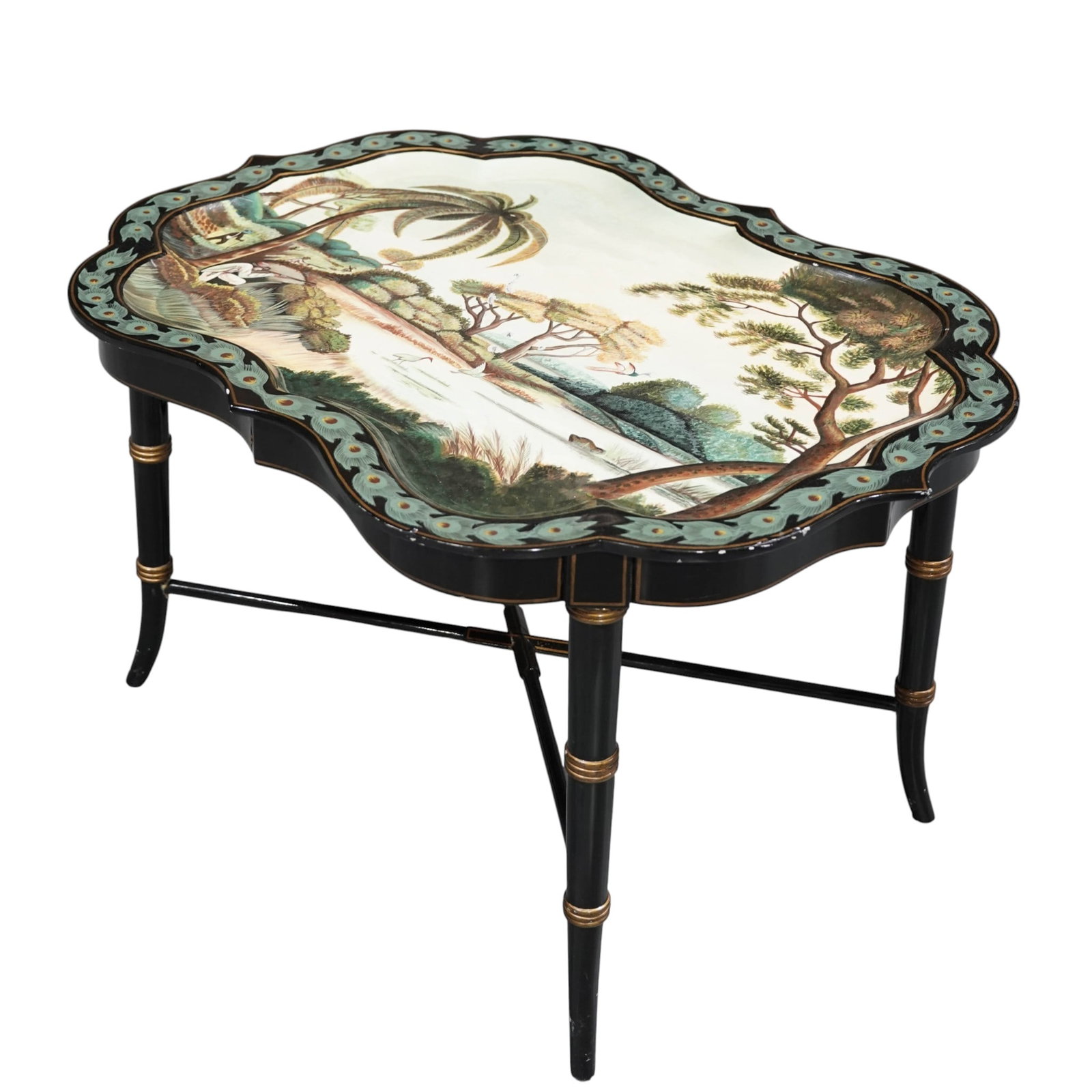 Maitland Smith Lacquered Tray Table (1 of 8)