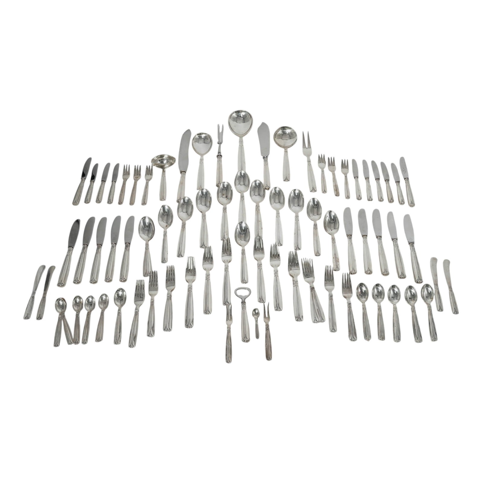 (160 pcs) S Christian Fogh Silver Plated Flatware Set (1 of 6)