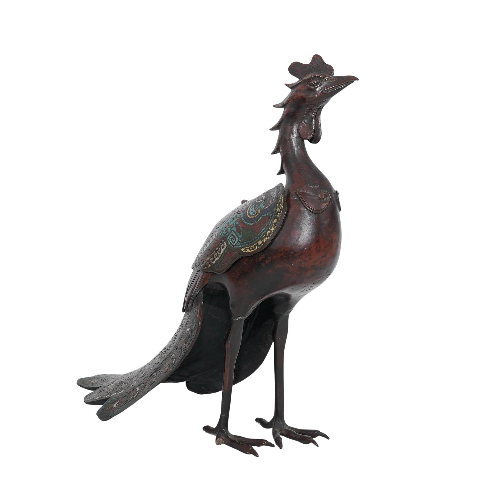 19th Cent. Japanese Bronze Fenghuang Ho-Ho Bird Censer (1 of 10)