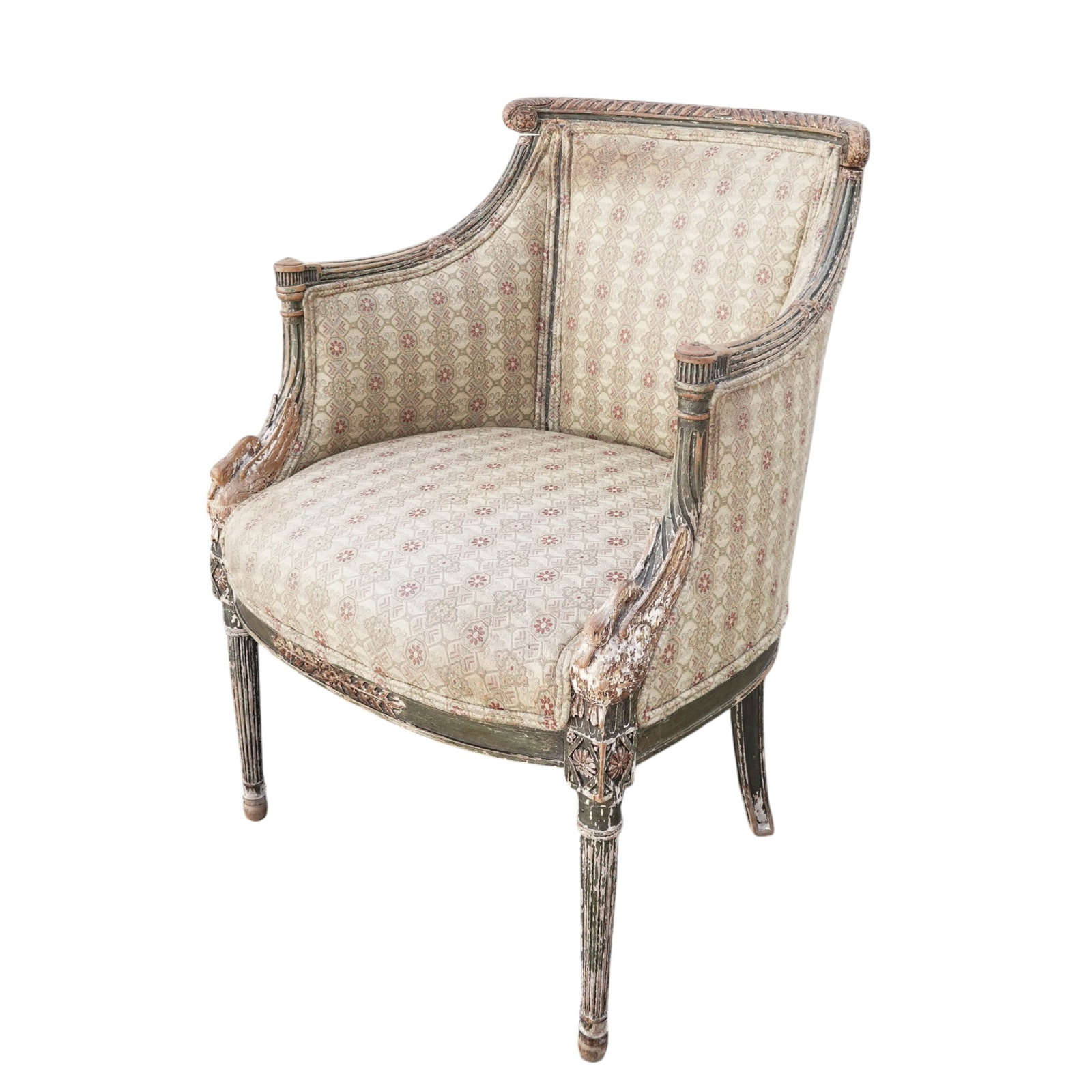 Antique Louis XVI Style Bergere Armchair (1 of 6)