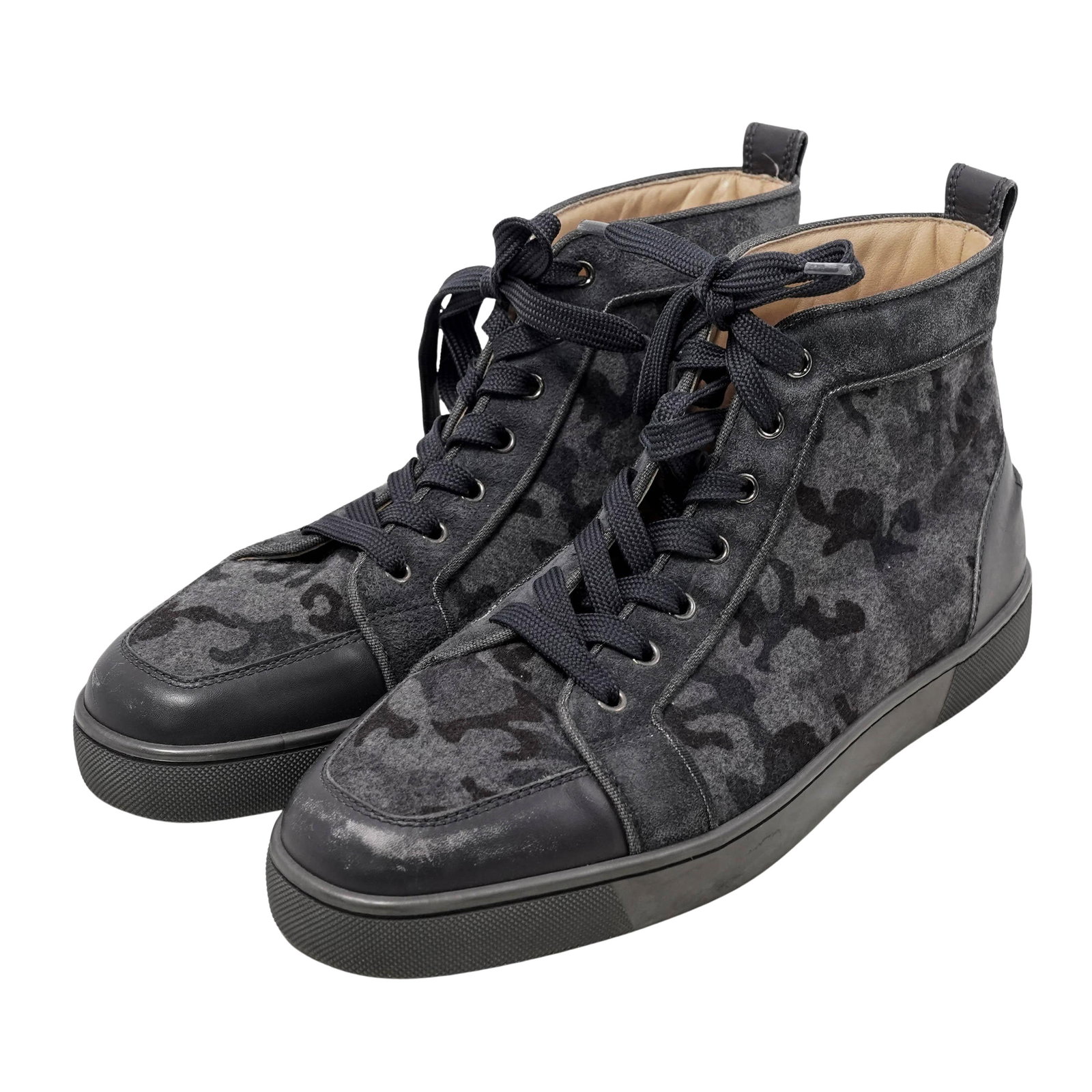 Jimmy Choo Malibu Aquamarine Leather High Top Sneakers (1 of 7)