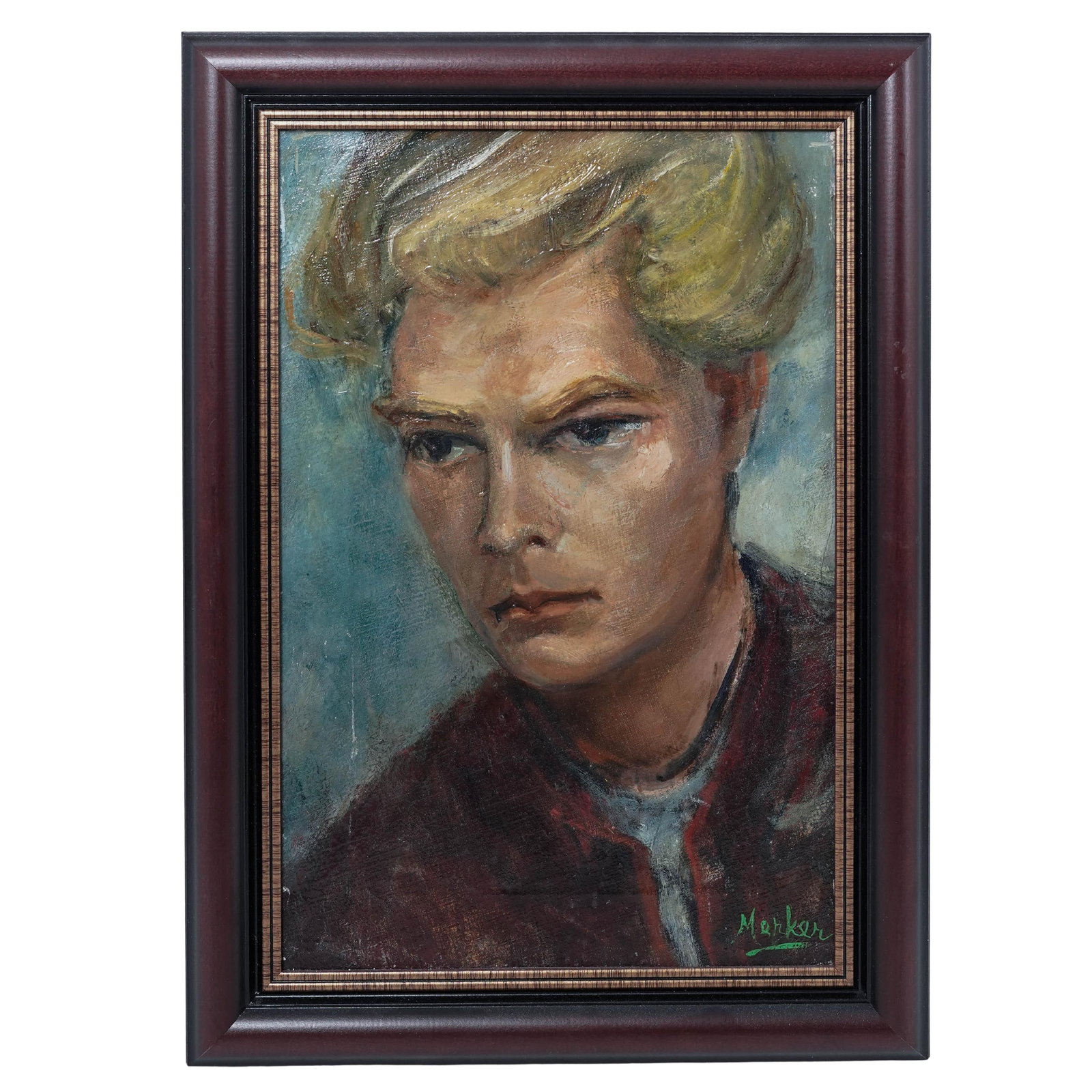 Signed Impressionist Oil on Canvas Portrait (1 of 4)