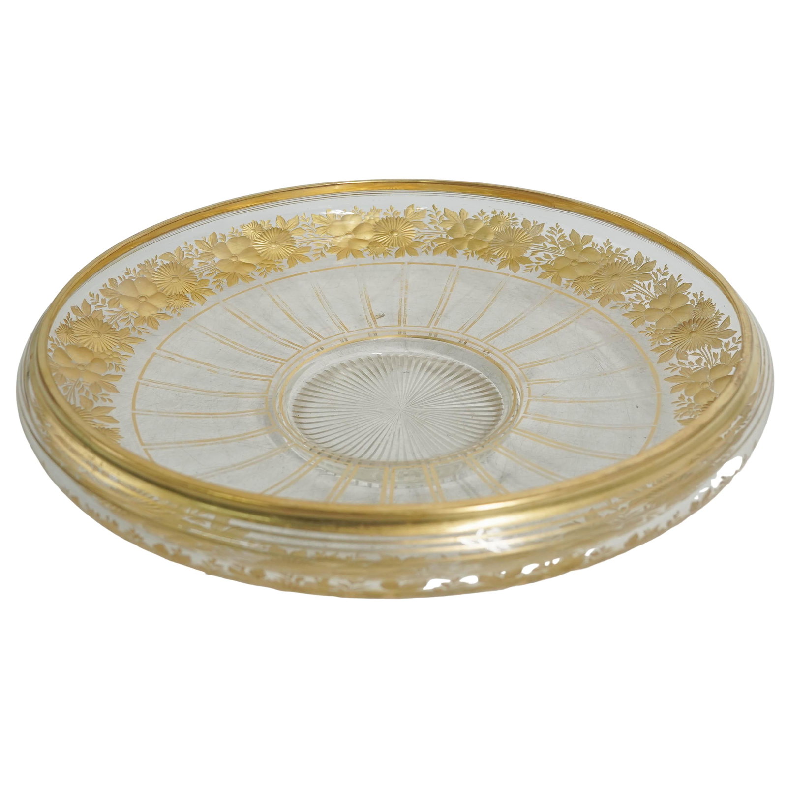 Antique Gilt Intaglio & Cut Crystal Centerpiece (1 of 5)