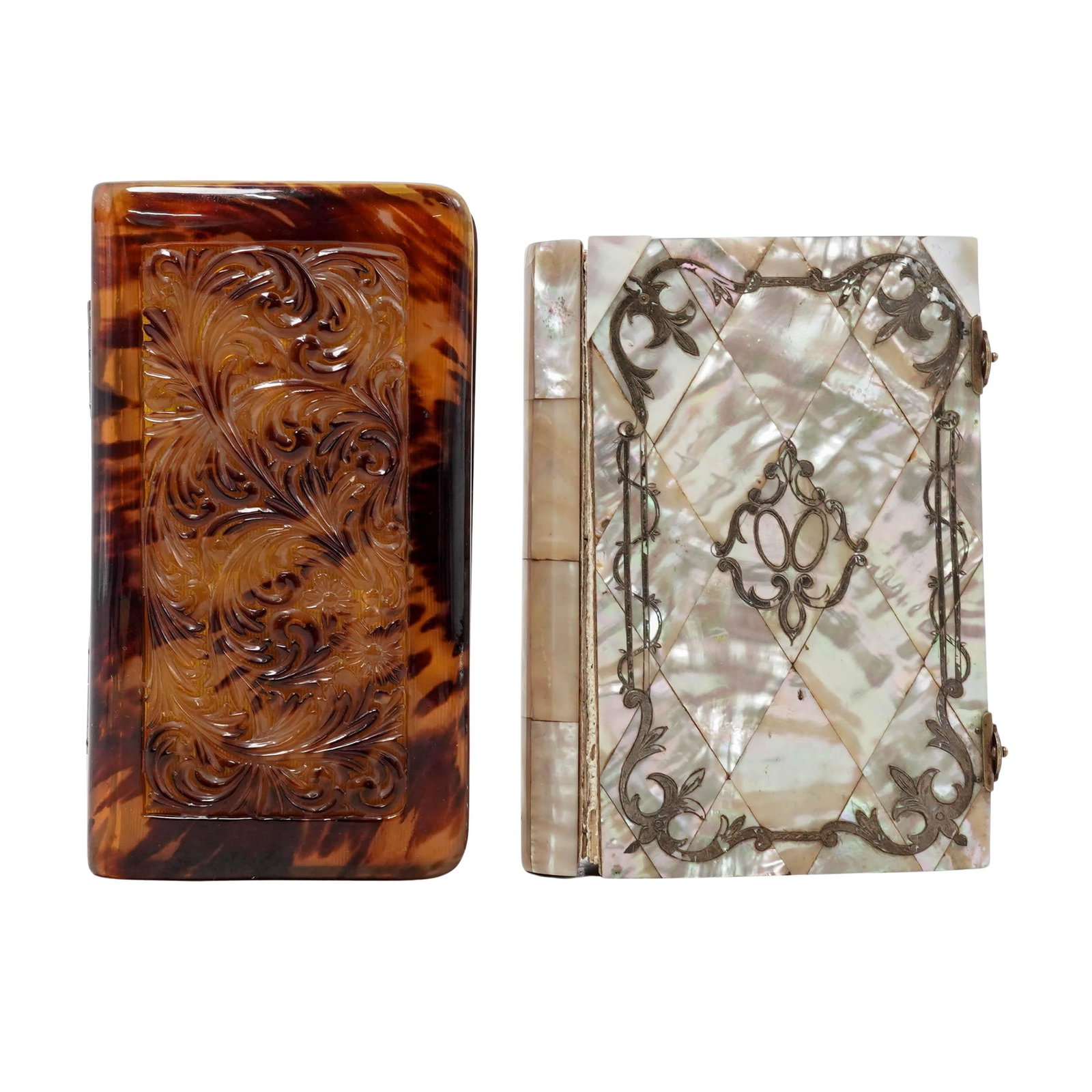 (2pc) Antique Mother Of Pearls & Celluloid Prayer Books (1 of 4)