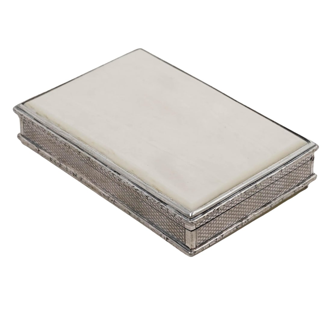 800 Silver Mounted Carved Bone Box (1 of 7)