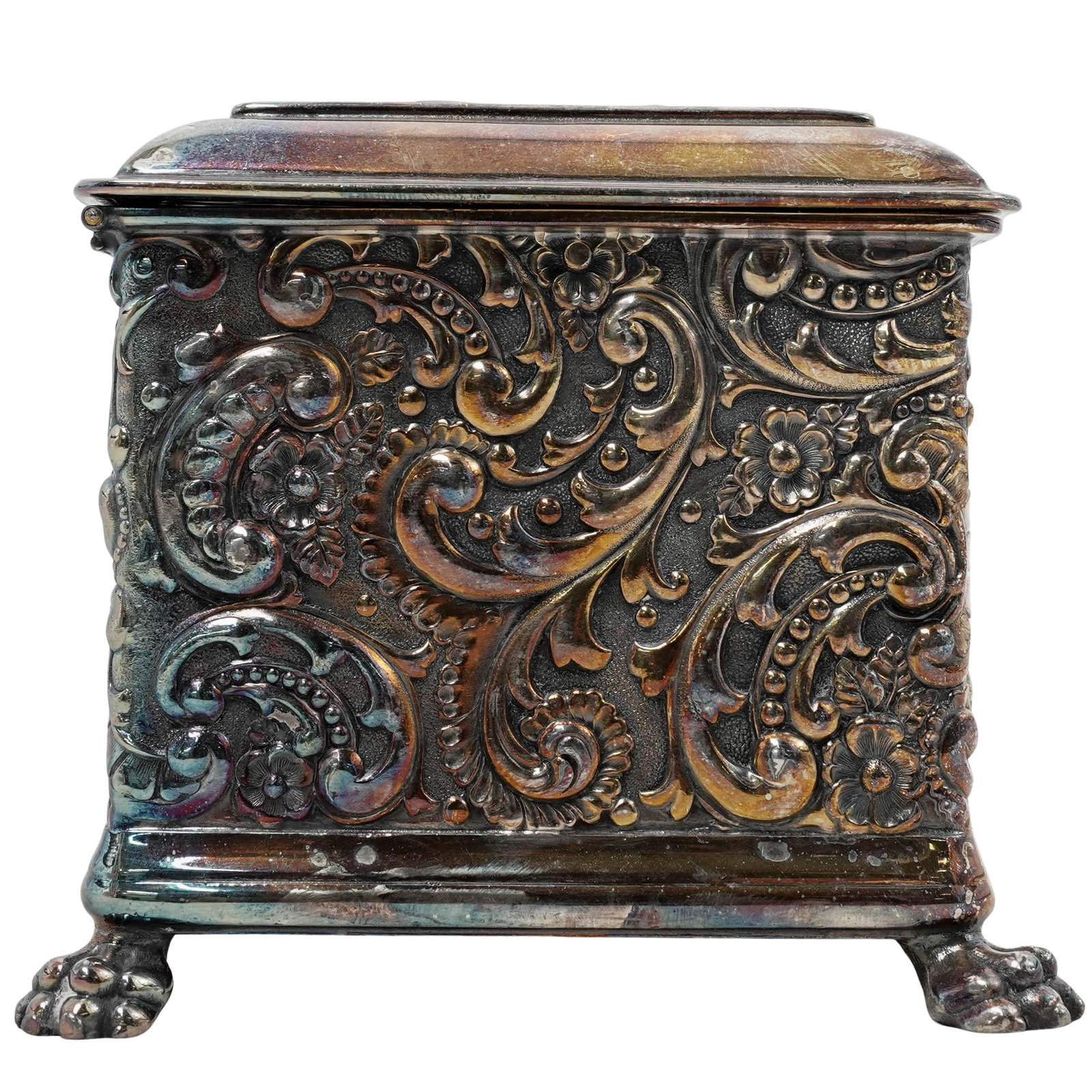 Wilcox Silver Plated Repousse Box - 6