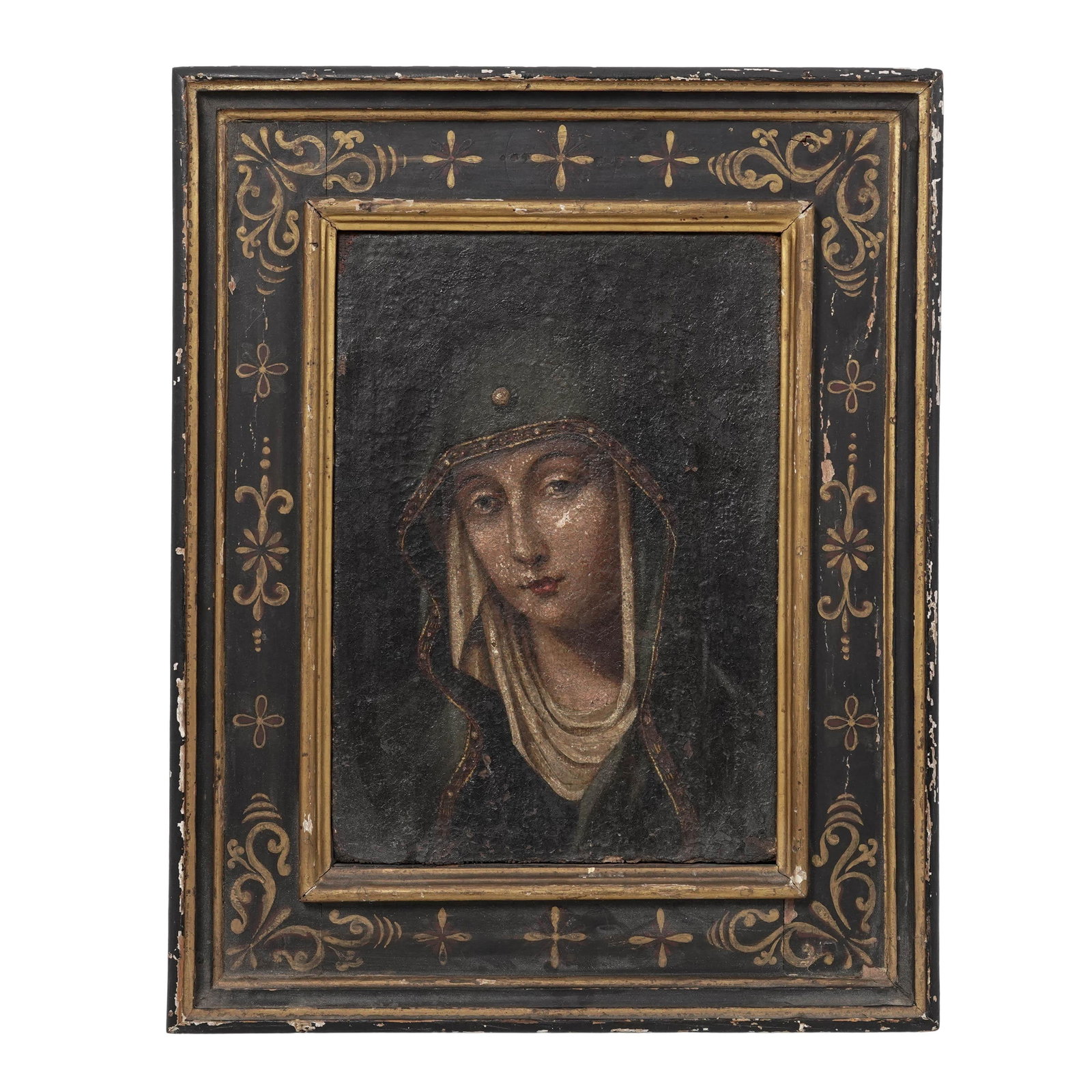 European 18th C. Madonna Oil Painting (1 of 2)