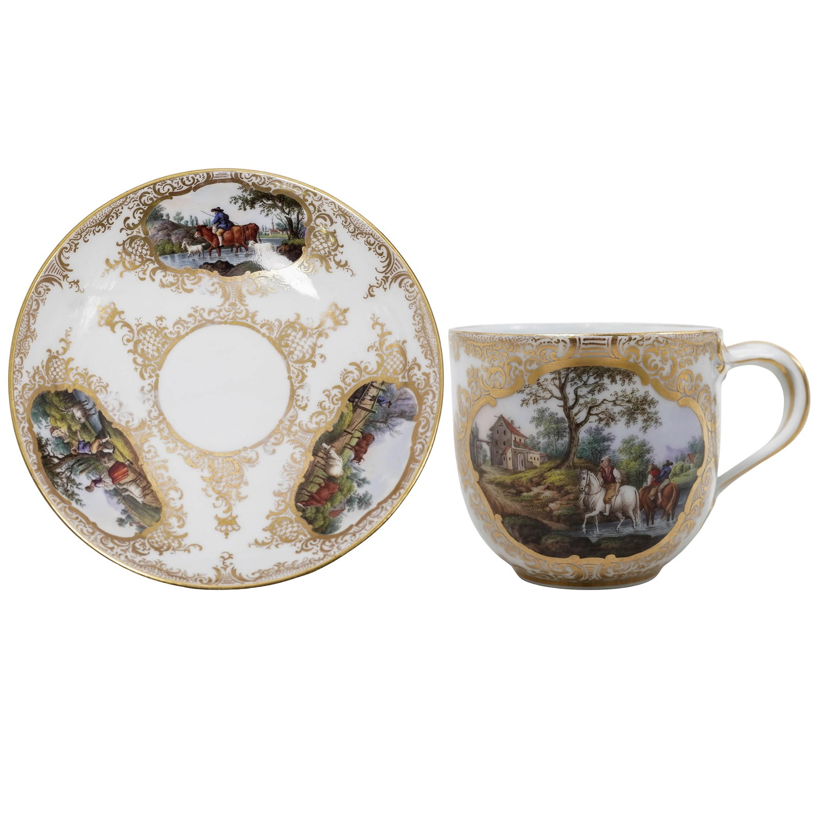 Meissen Porcelain Demitasse Cup & Saucer (1 of 6)