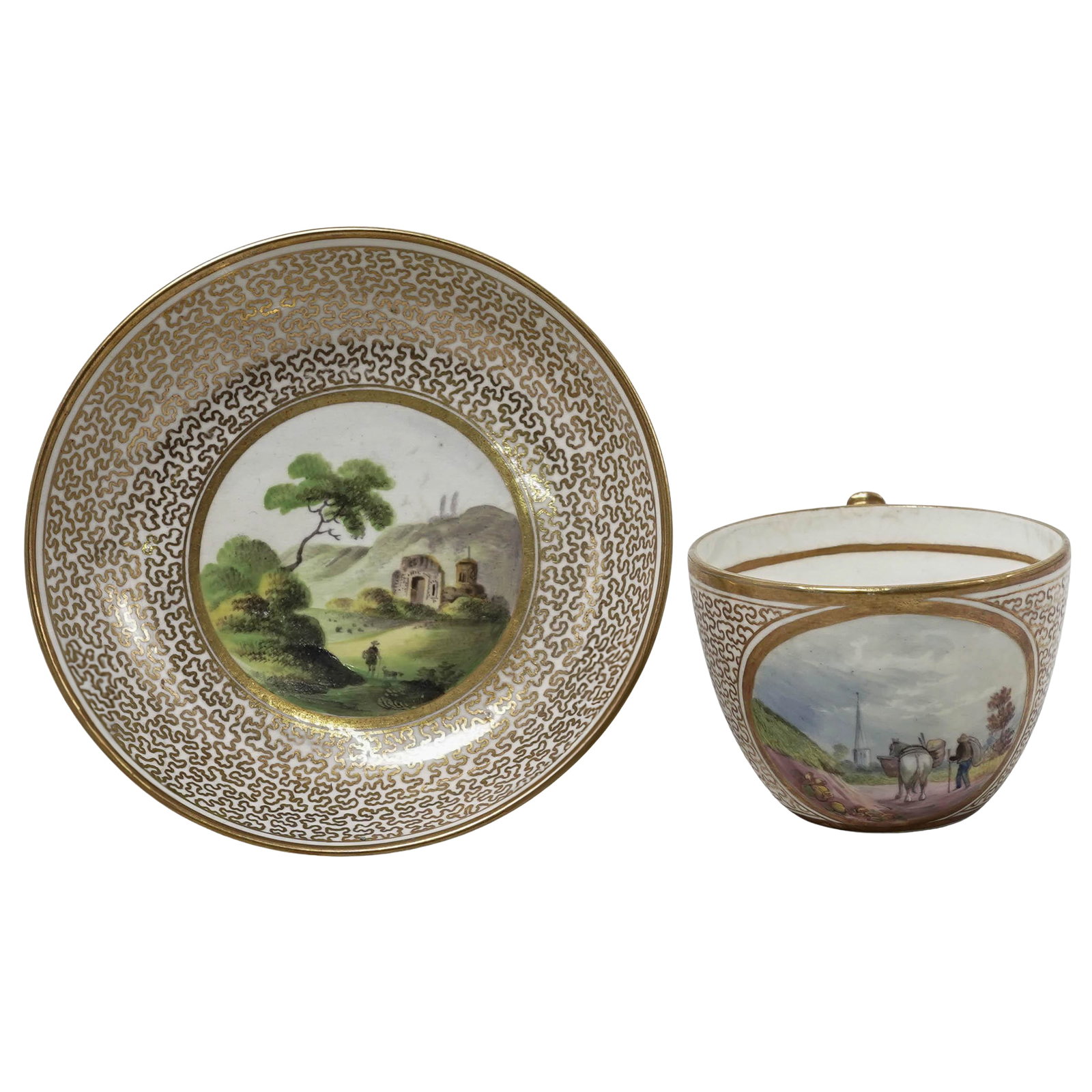 Antique English Gold Vermicelli Porcelain (1 of 6)