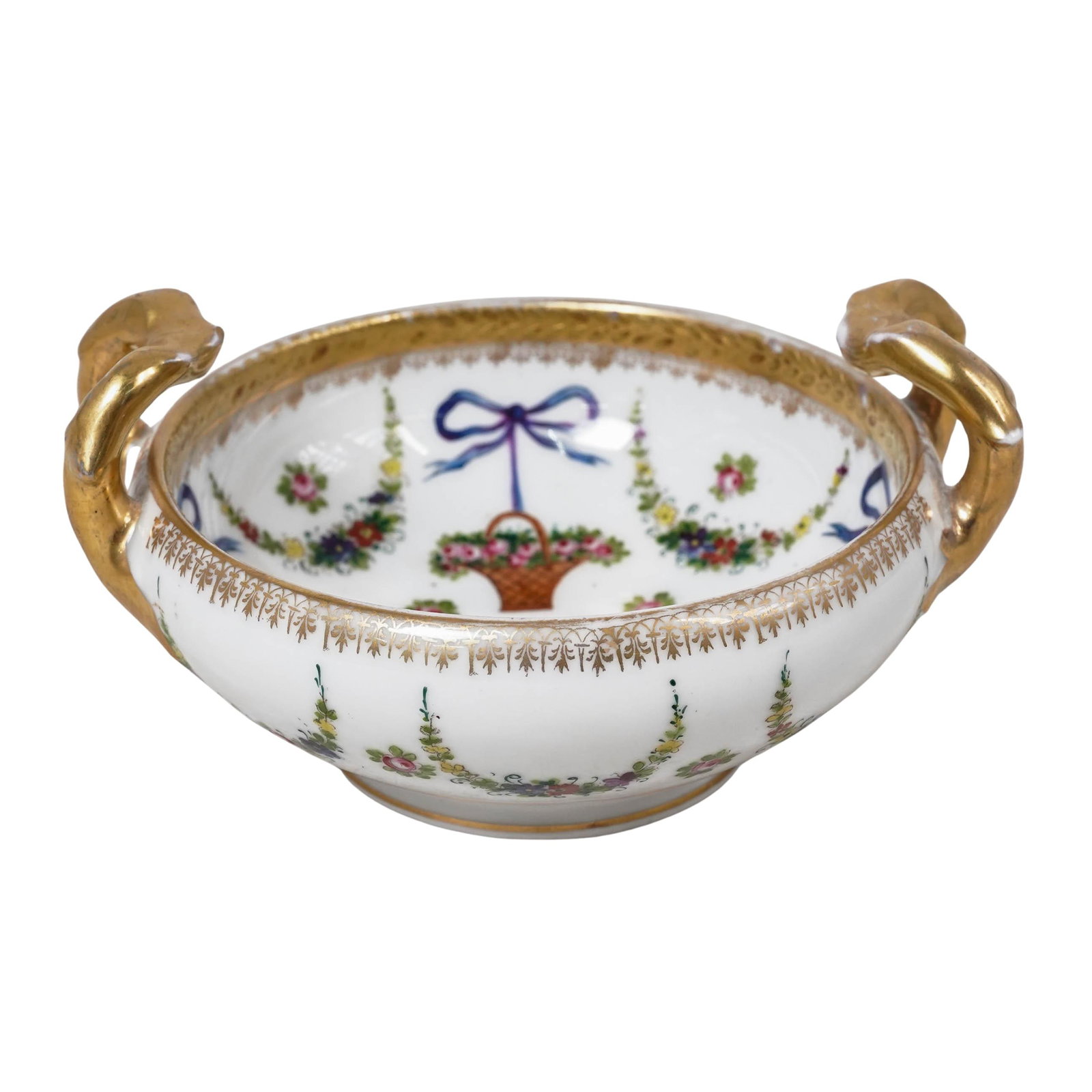 Royal Vienna Gilt Floral Porcelain Sauce Boat (1 of 4)
