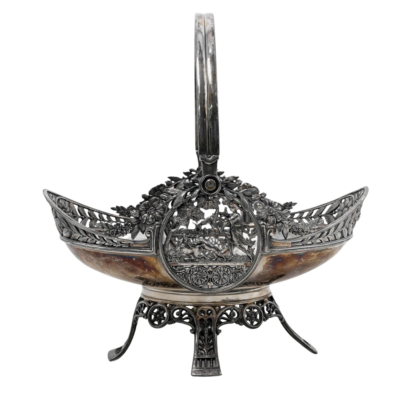 Victorian Middletown Plate Co. Silver Plated "Bride's Basket" Bowl (1 of 5)