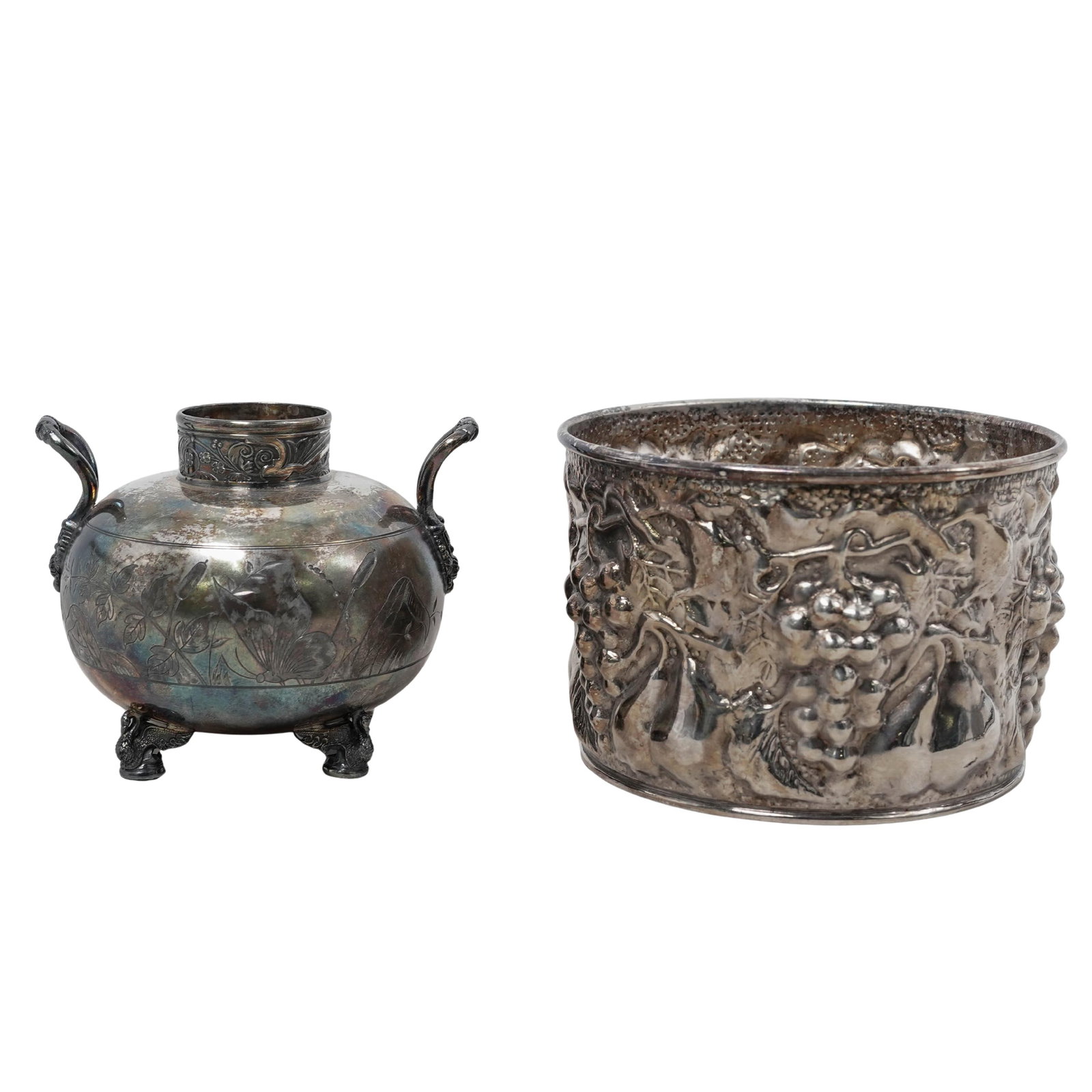 (3 pcs) Antique Silver Plated Table Objects - 4