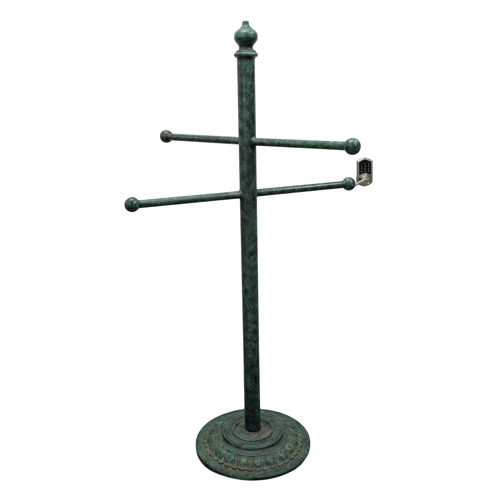 Vintage Patinated Metal Towel Rack (1 of 5)