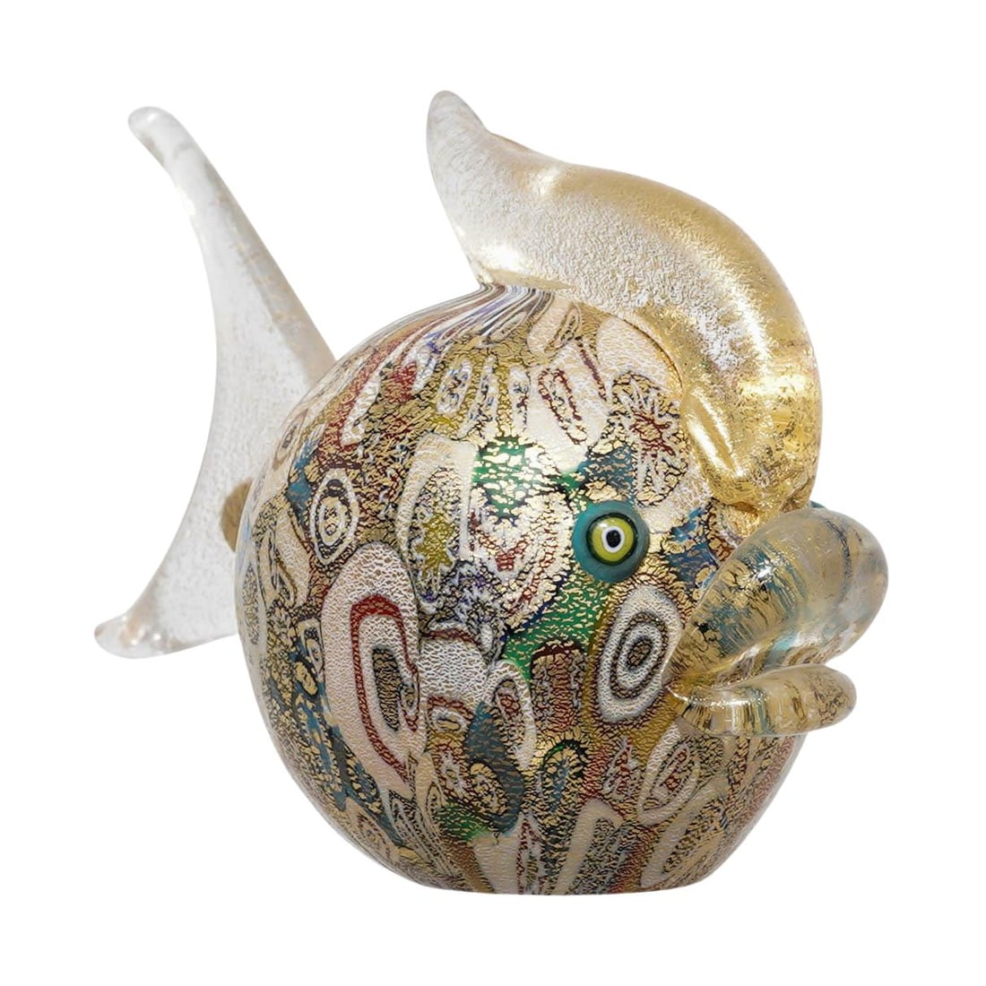 Cose Belle Cose Murano Golden Millefiori Glass Fish (1 of 5)