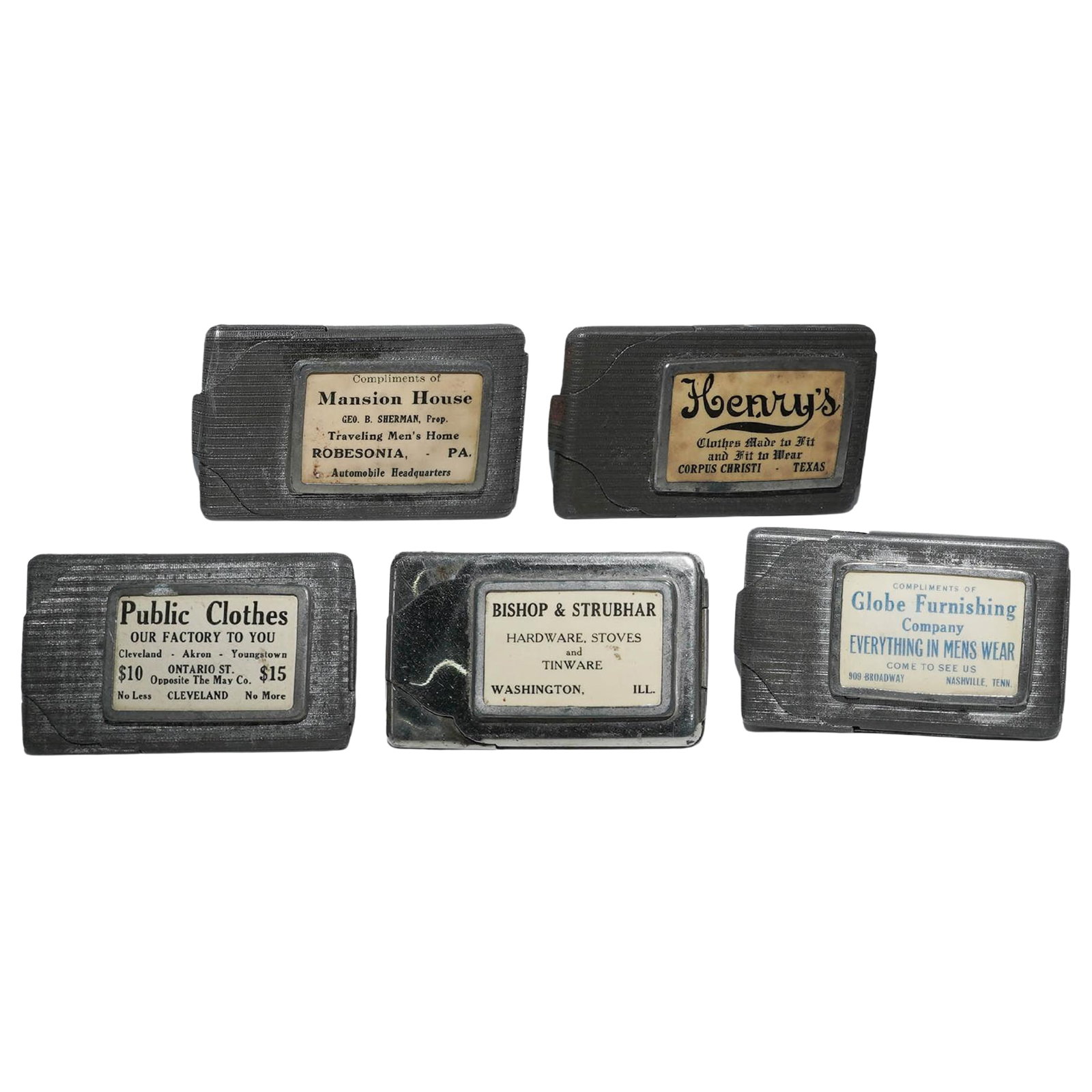 (5 pcs) Antique Advertisement Match Cases (1 of 8)