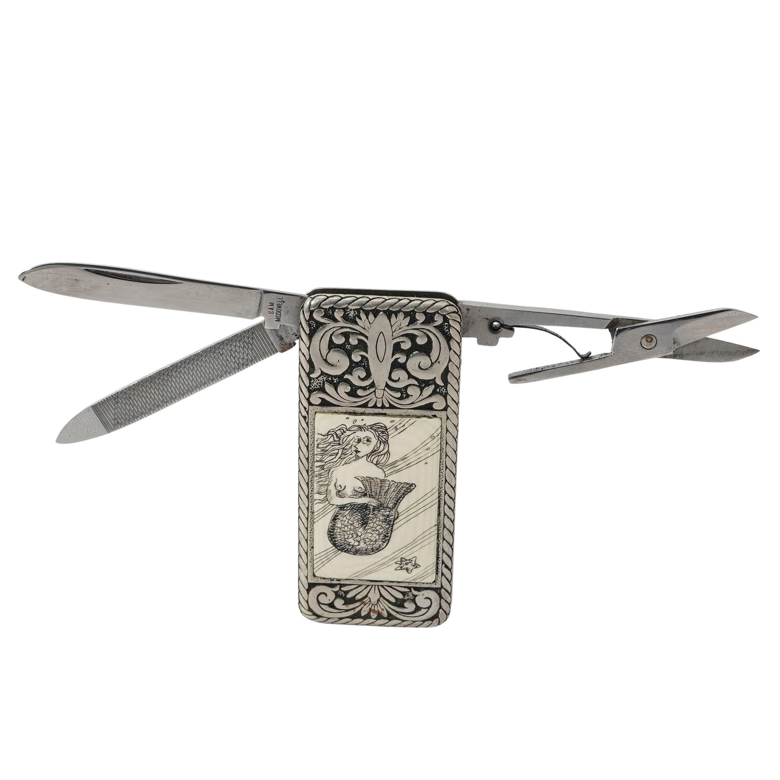 Sam mcdowell bone insert pocket knife - 4