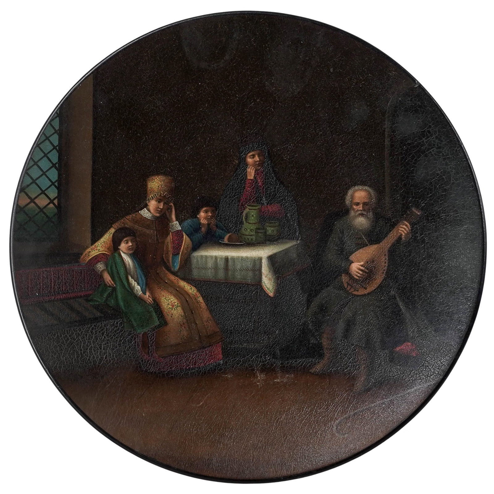 Osip Filipovich Vyshnyakov & Sons Factory Russian Lacquer Plate (1 of 4)